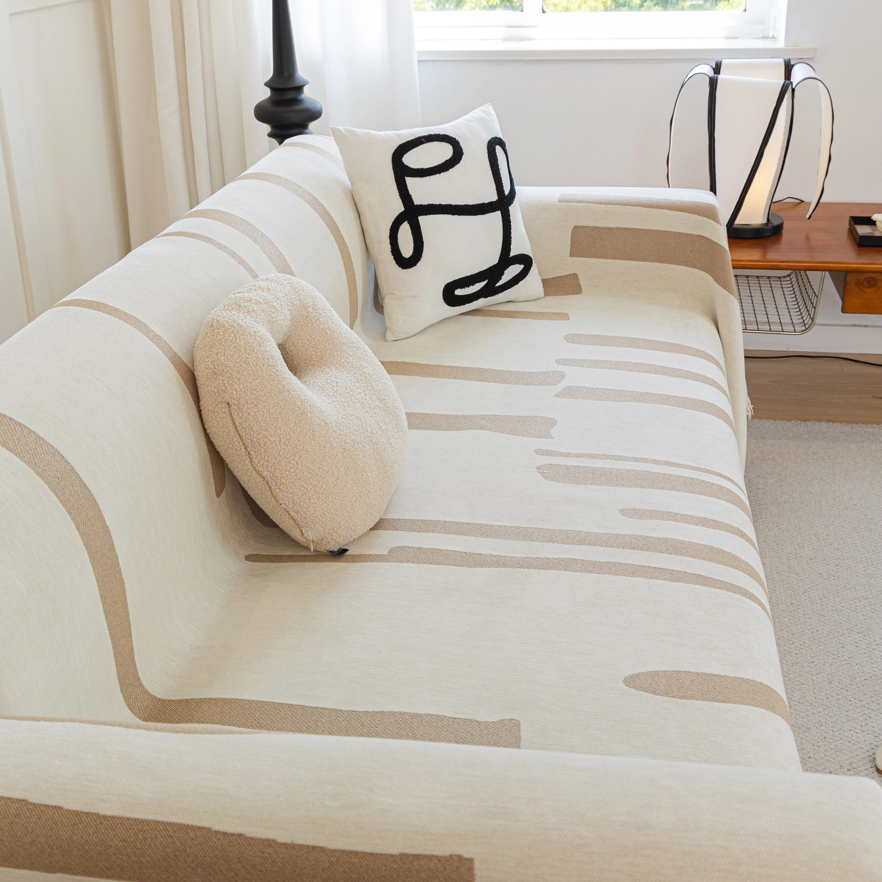 Soft Cozy Chenille Throw Cover for Couch with Tassel Accents, Dustproof Soft Throws for Sofa - Image 57