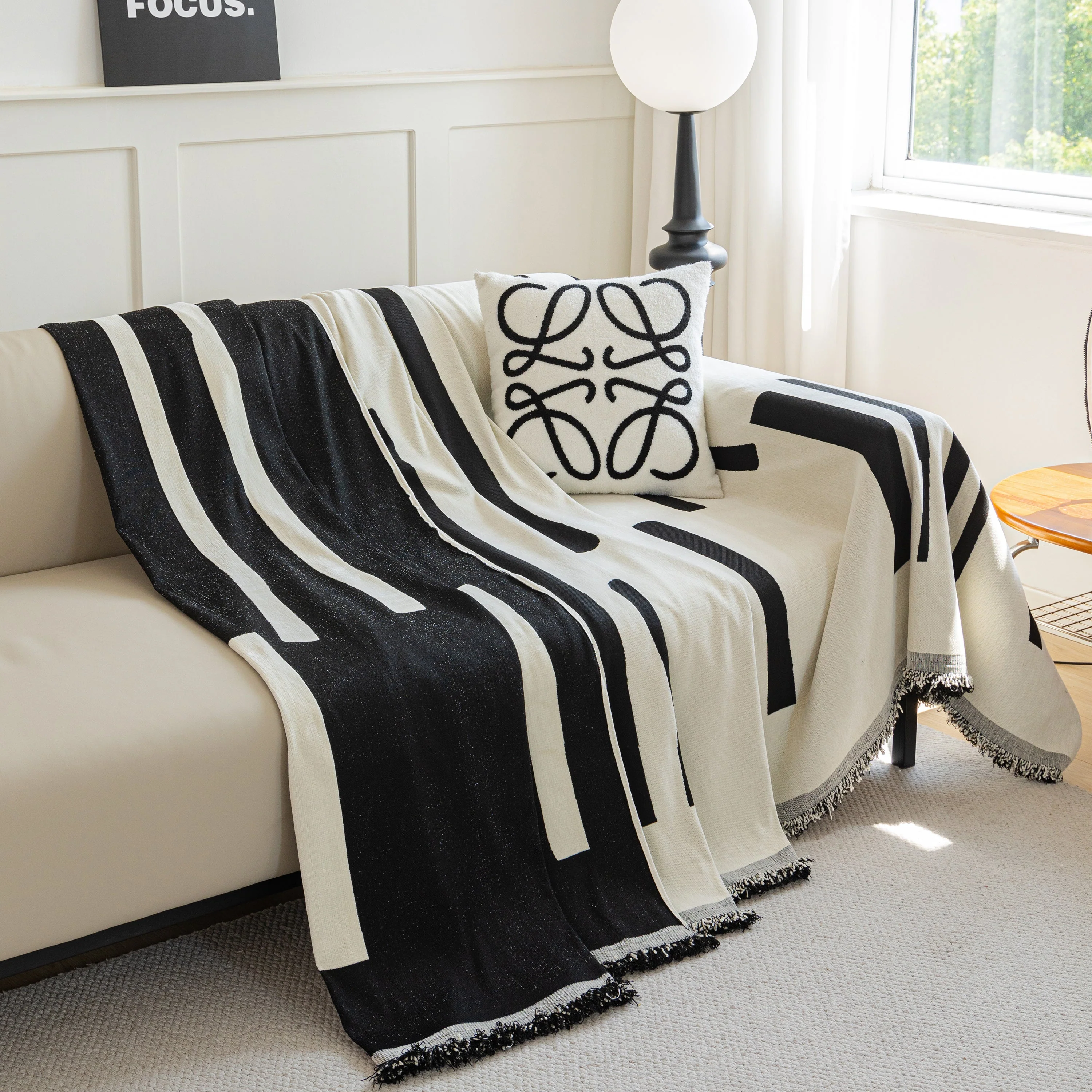 Soft Cozy Chenille Throw Cover for Couch with Tassel Accents, Dustproof Soft Throws for Sofa - Image 7