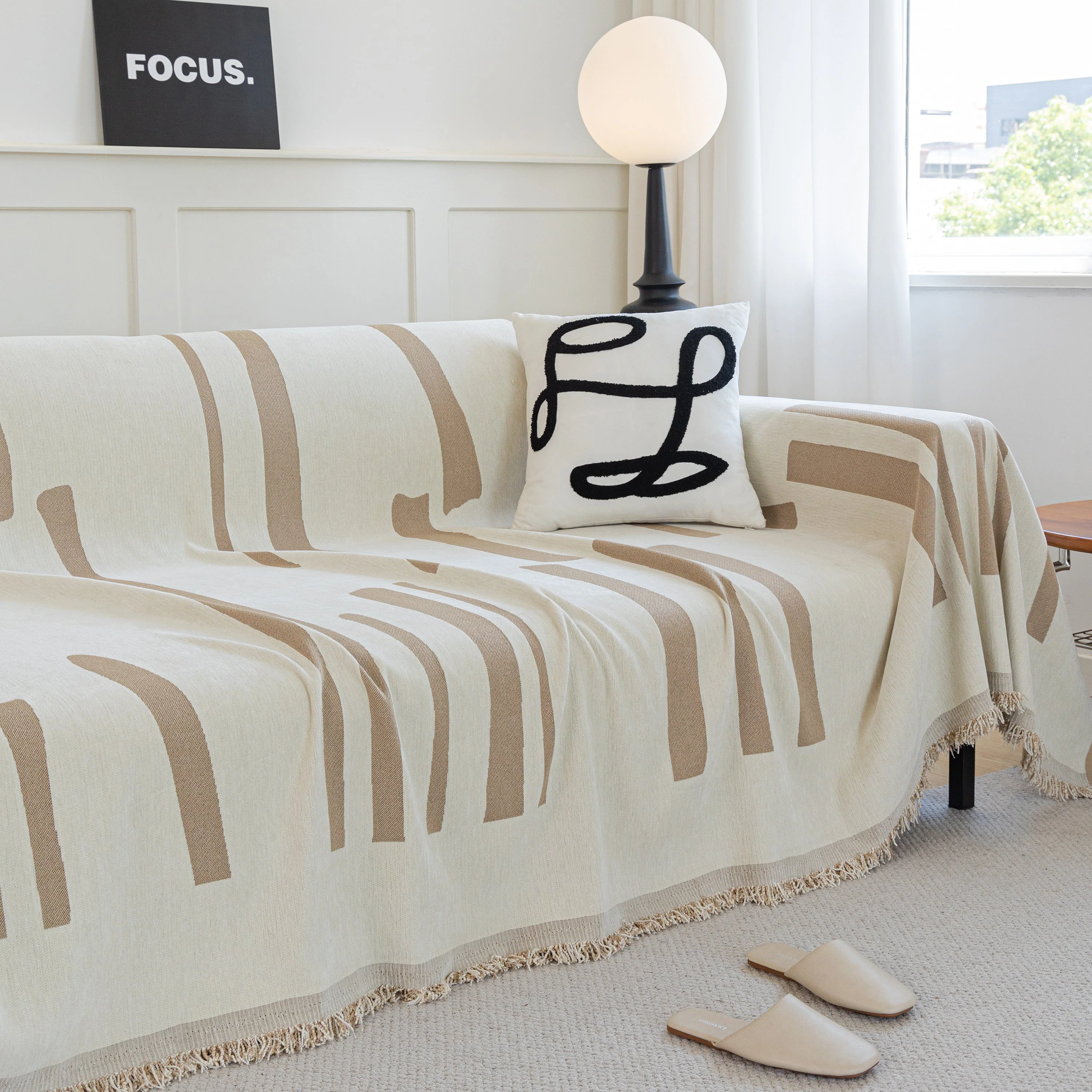 Soft Cozy Chenille Throw Cover for Couch with Tassel Accents, Dustproof Soft Throws for Sofa - Image 71
