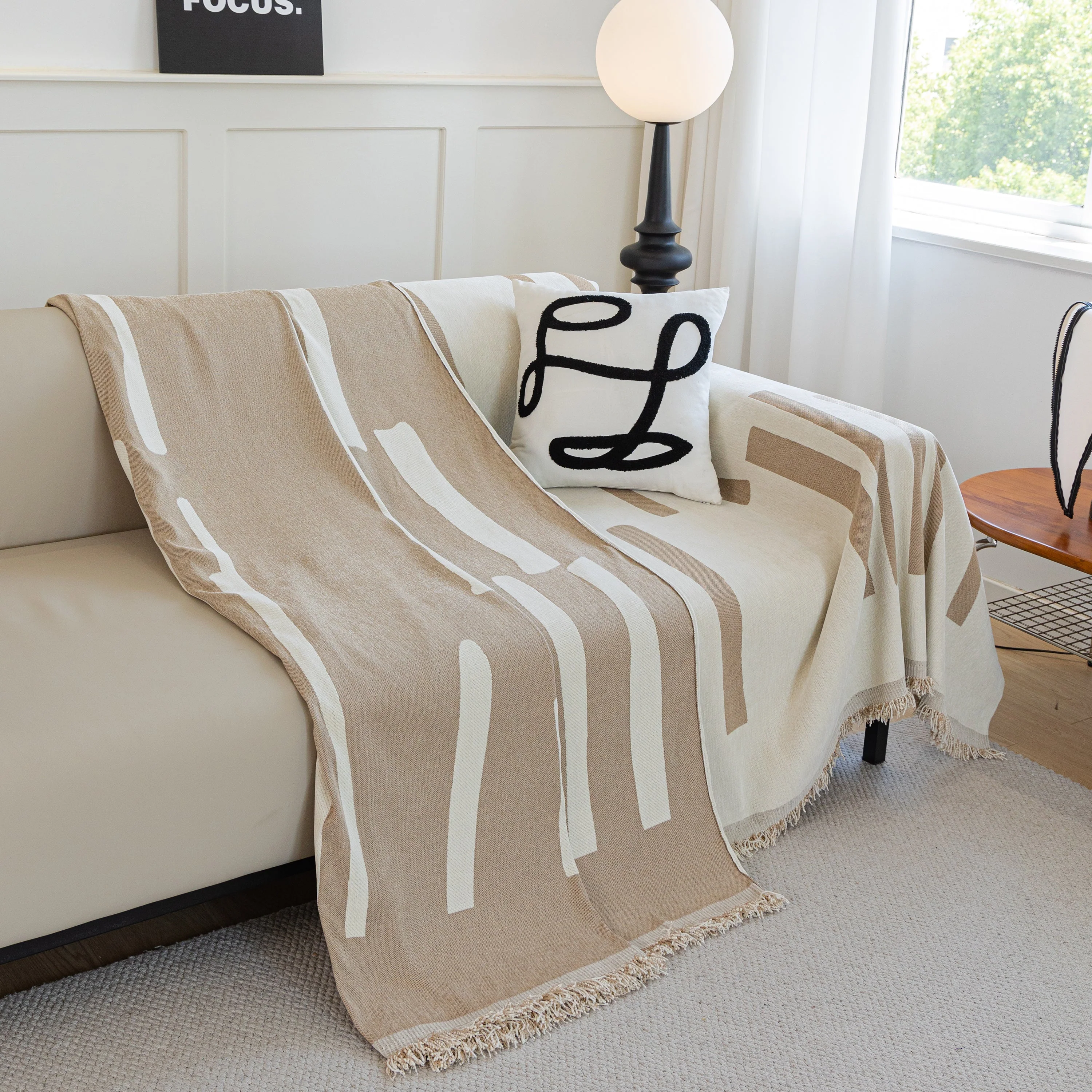 Soft Cozy Chenille Throw Cover for Couch with Tassel Accents, Dustproof Soft Throws for Sofa - Image 73