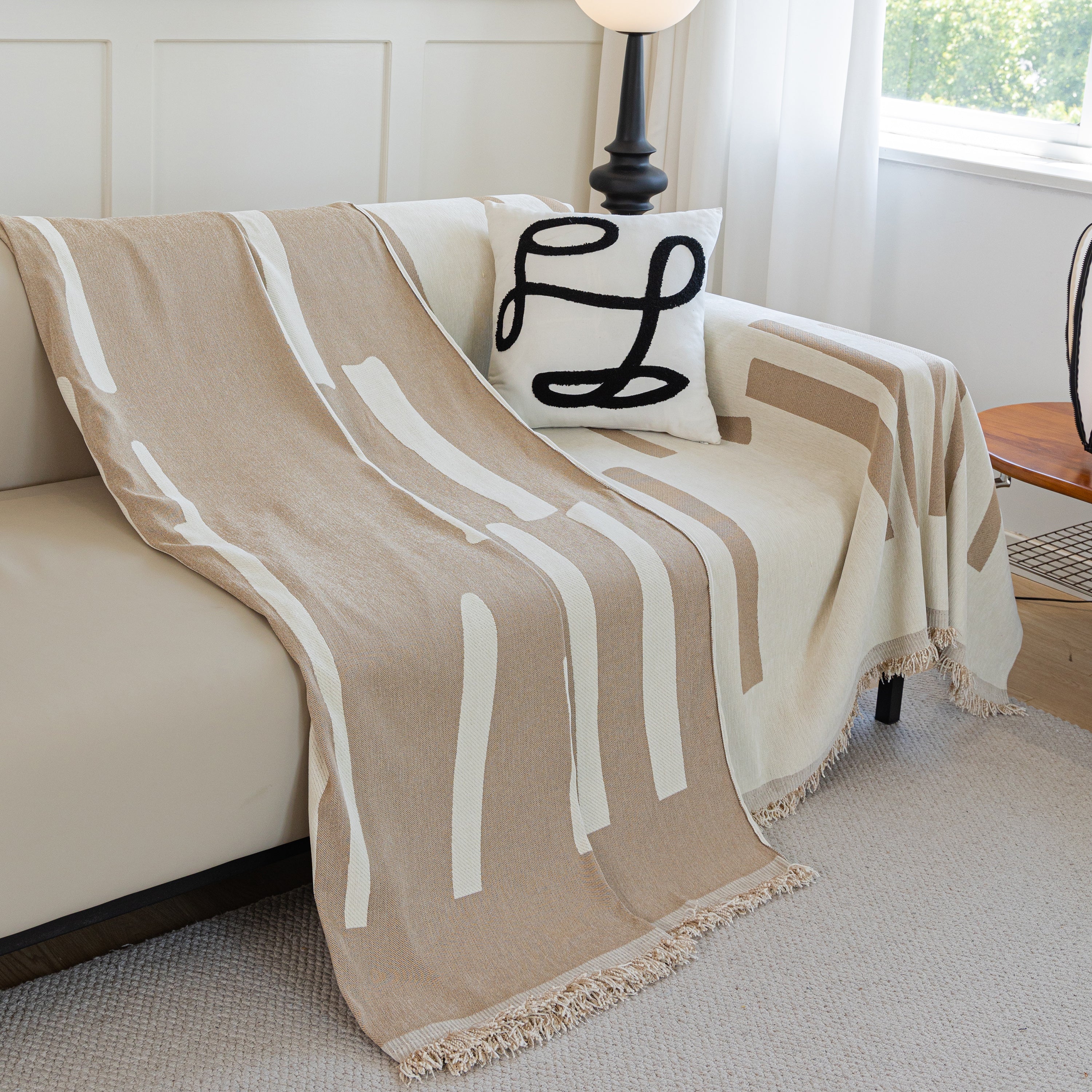 Soft Cozy Chenille Throw Cover for Couch with Tassel Accents, Dustproof Soft Throws for Sofa - Image 75