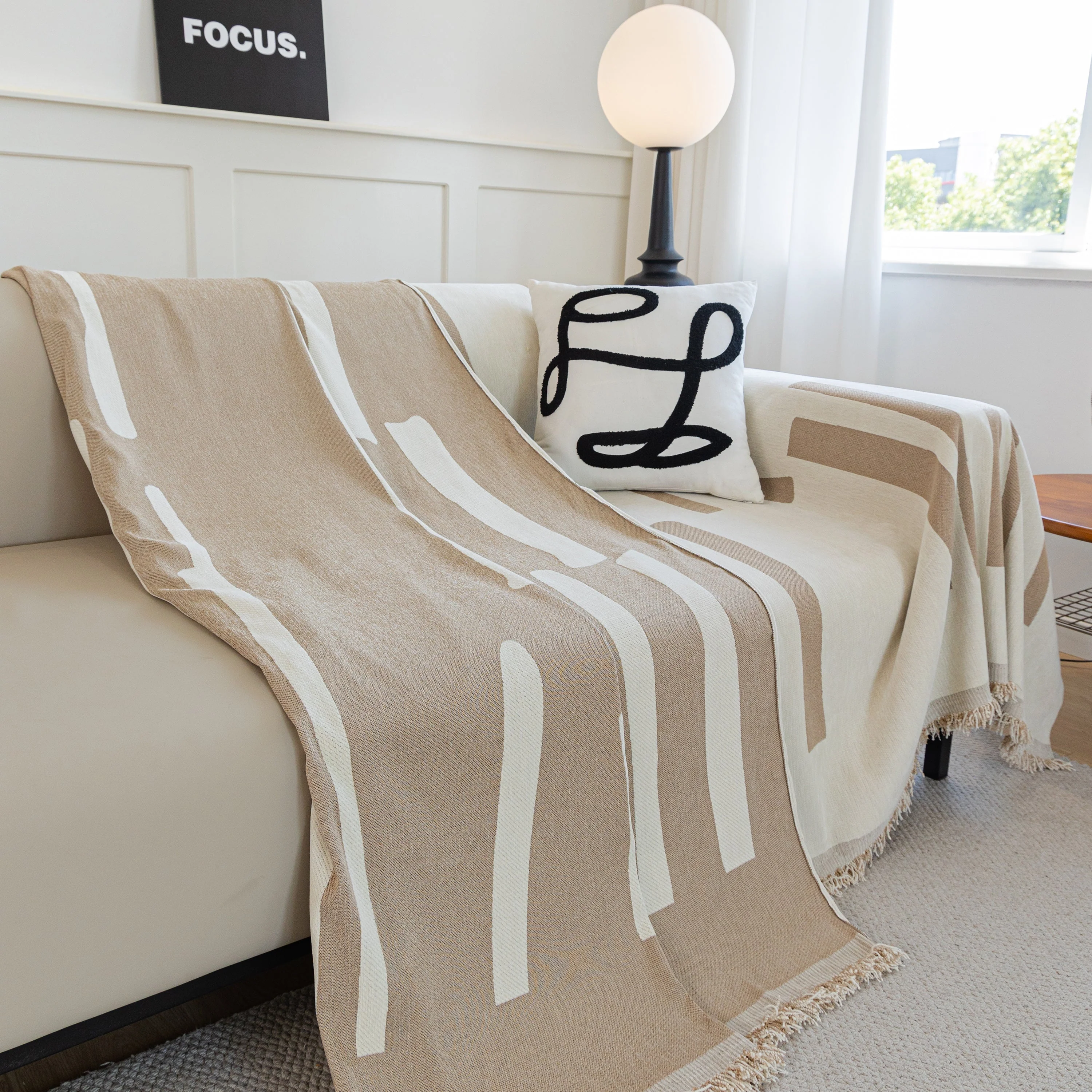 Soft Cozy Chenille Throw Cover for Couch with Tassel Accents, Dustproof Soft Throws for Sofa - Image 76