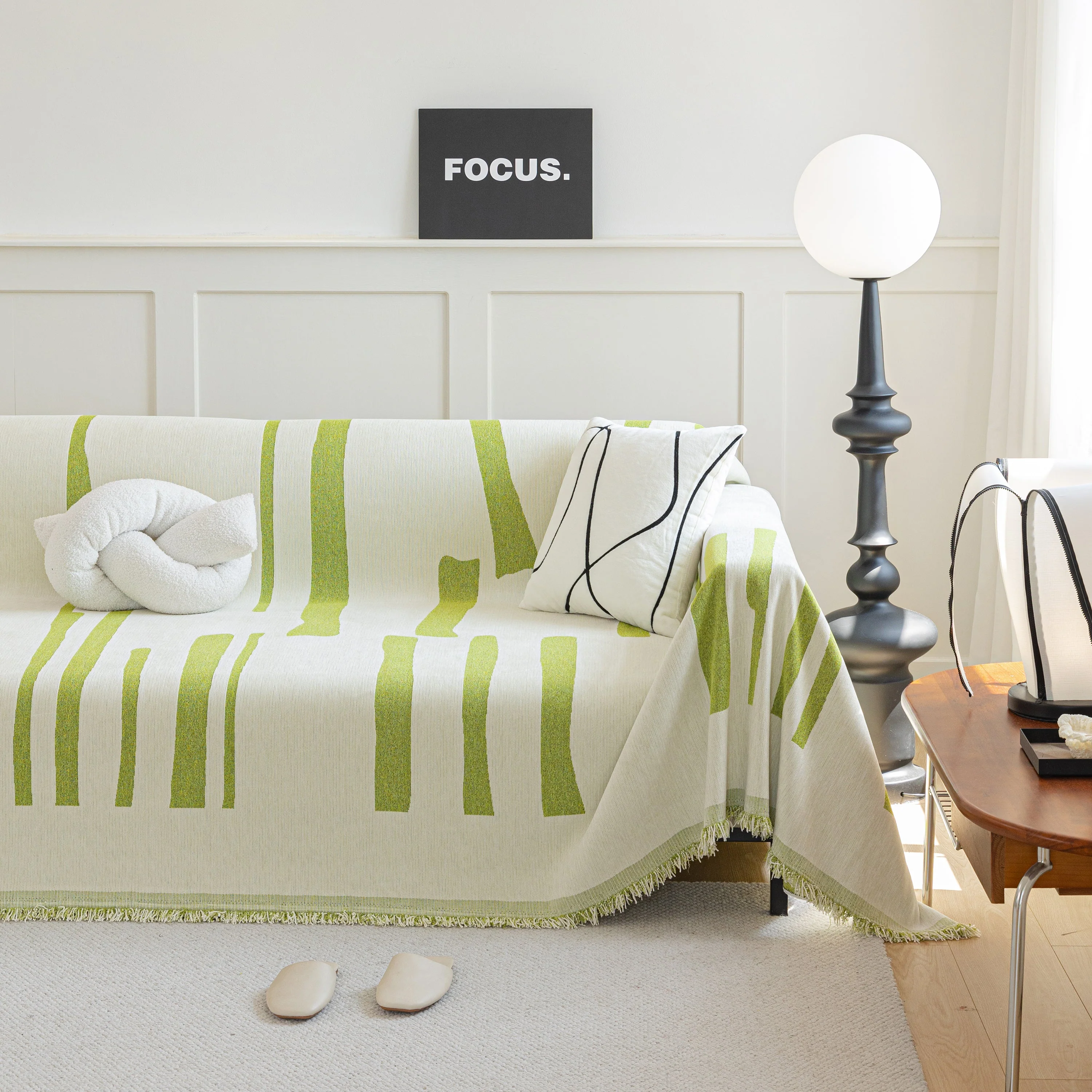 Soft Cozy Chenille Throw Cover for Couch with Tassel Accents, Dustproof Soft Throws for Sofa - Image 83