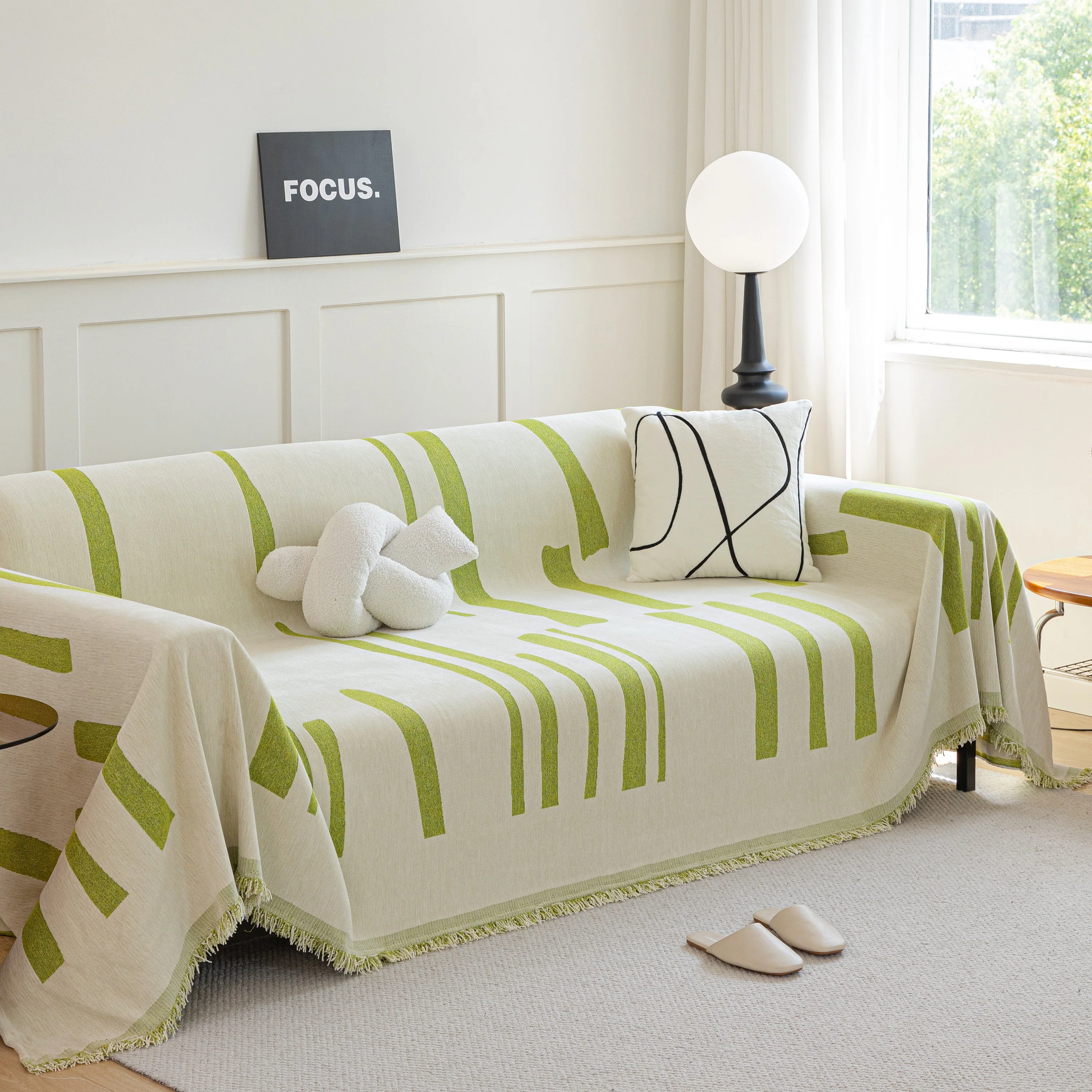 Soft Cozy Chenille Throw Cover for Couch with Tassel Accents, Dustproof Soft Throws for Sofa - Image 90