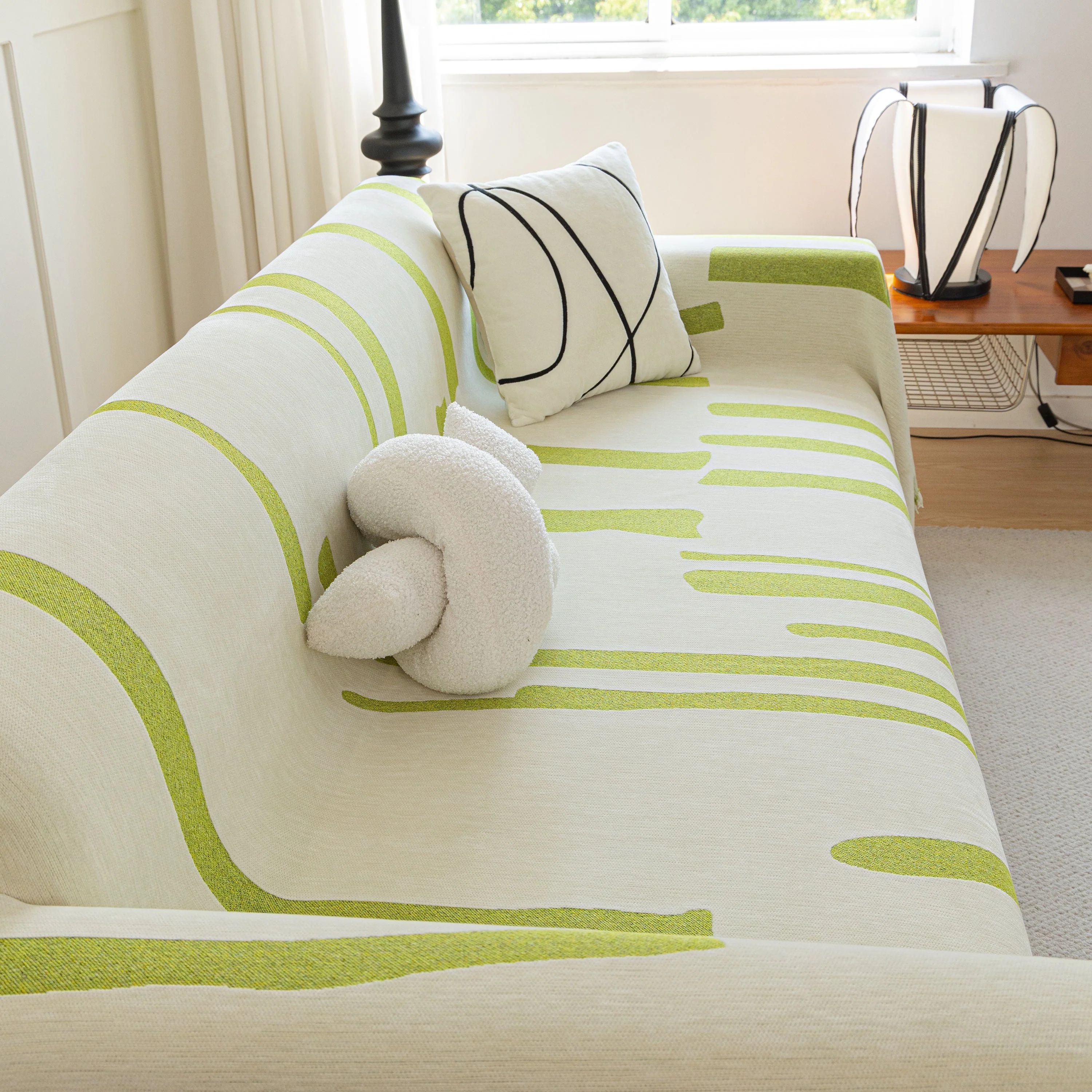 Soft Cozy Chenille Throw Cover for Couch with Tassel Accents, Dustproof Soft Throws for Sofa - Image 93