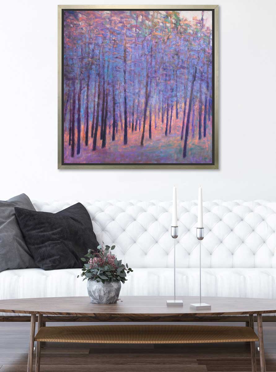 Soft Forest Blues - Open Edition Canvas Print - Image 2