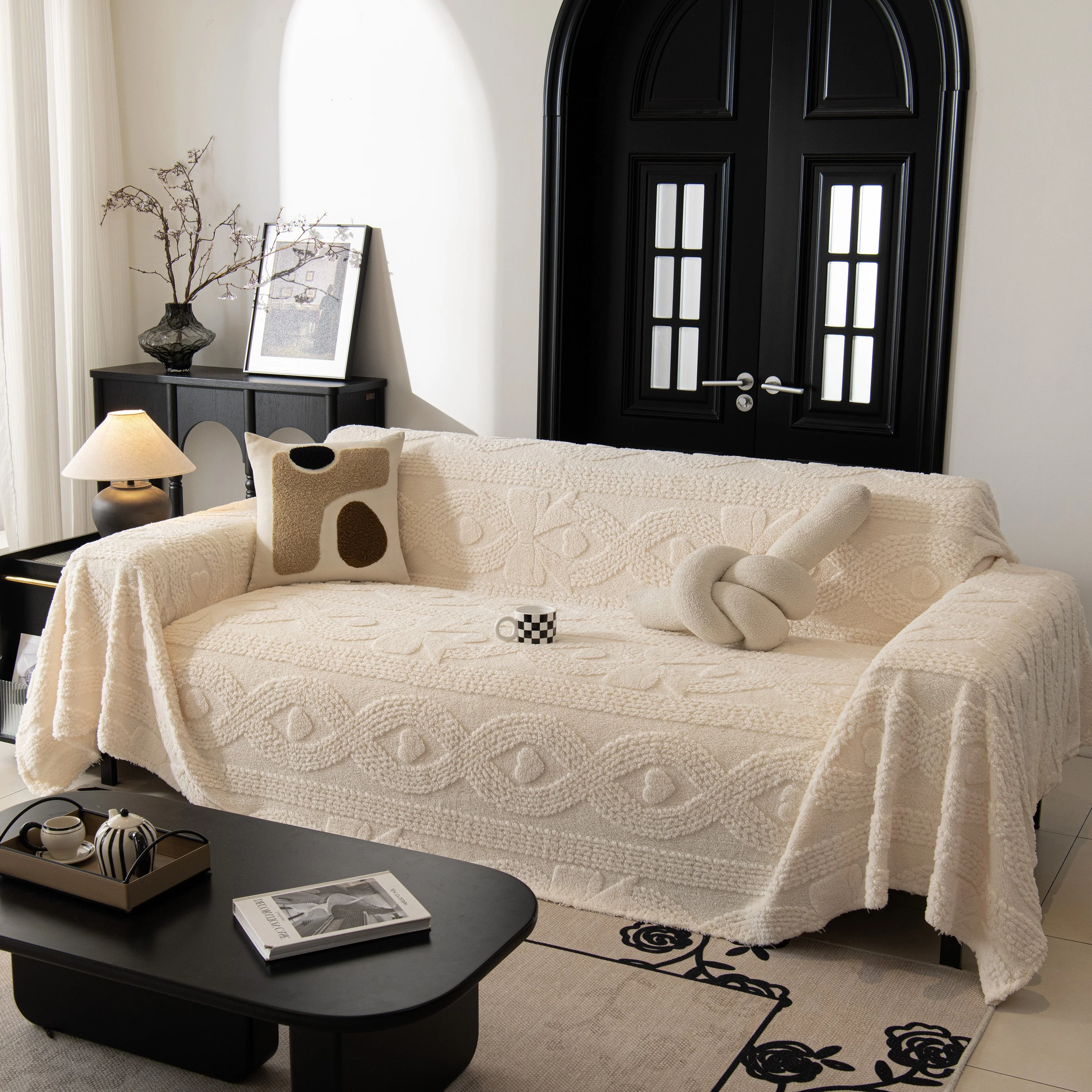 Soft Plush Fleece Throw Blanket for Couch Solid Cute Warm Couch Cover Blanket for Winter - Image 102