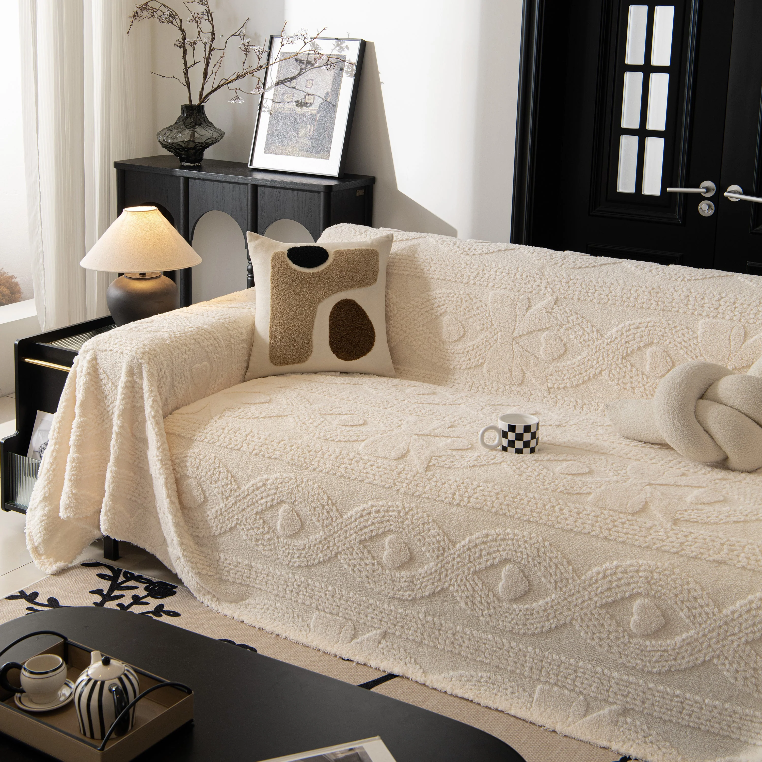 Soft Plush Fleece Throw Blanket for Couch Solid Cute Warm Couch Cover Blanket for Winter - Image 103