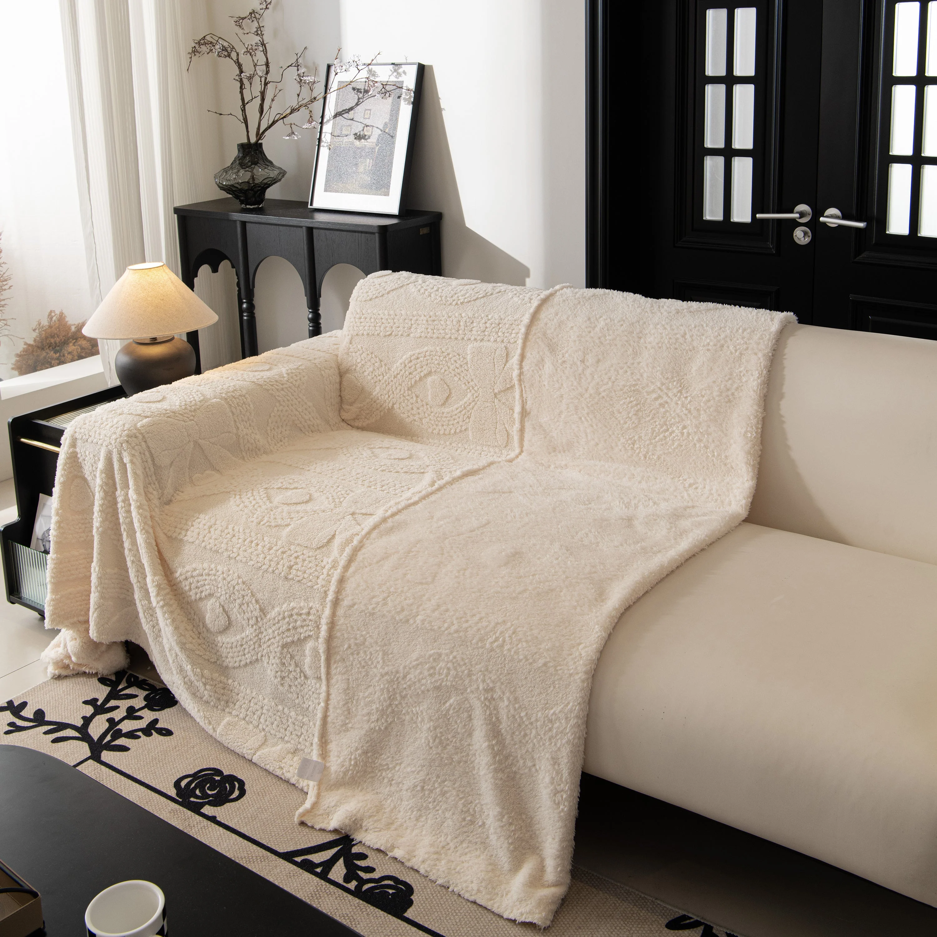 Soft Plush Fleece Throw Blanket for Couch Solid Cute Warm Couch Cover Blanket for Winter - Image 104