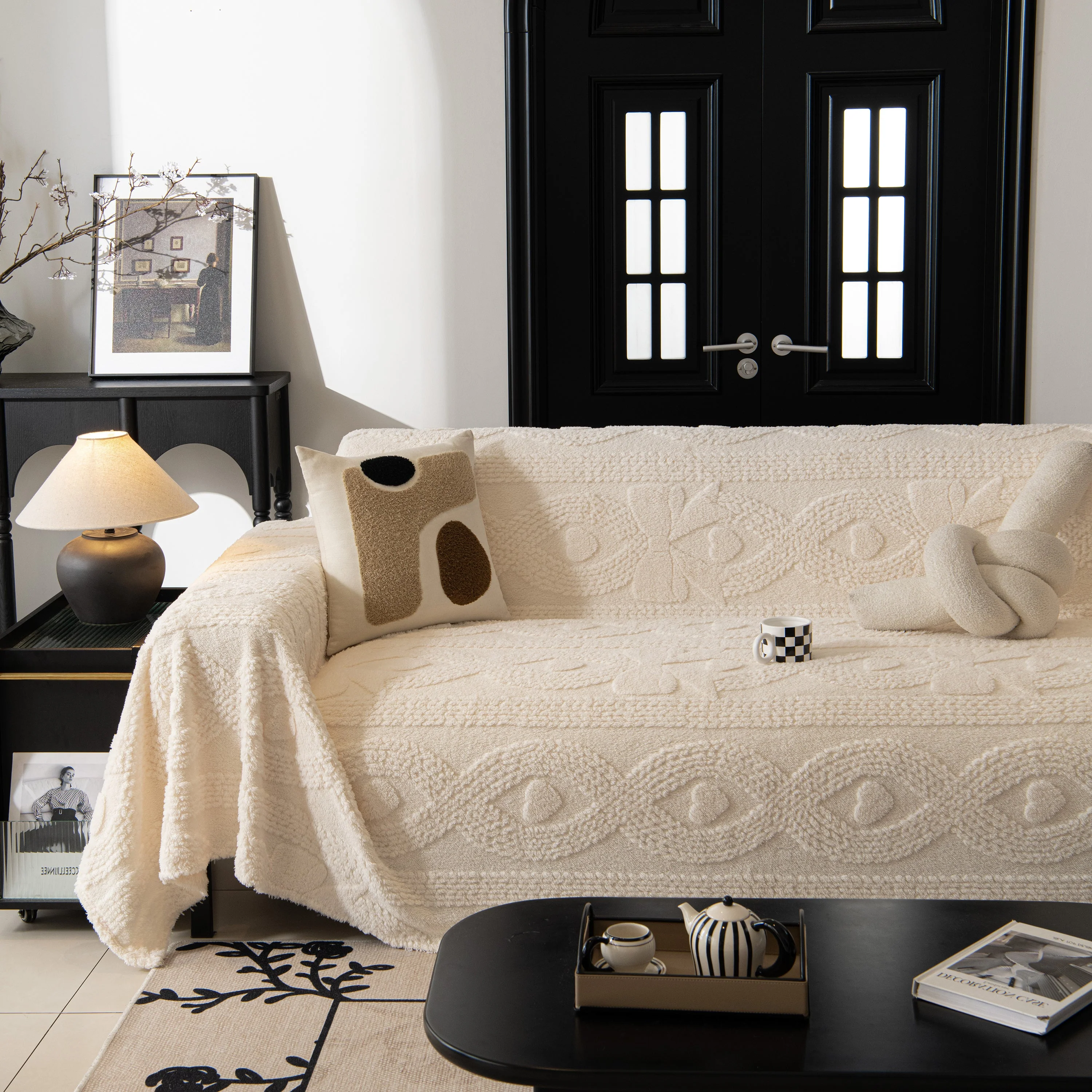 Soft Plush Fleece Throw Blanket for Couch Solid Cute Warm Couch Cover Blanket for Winter - Image 107