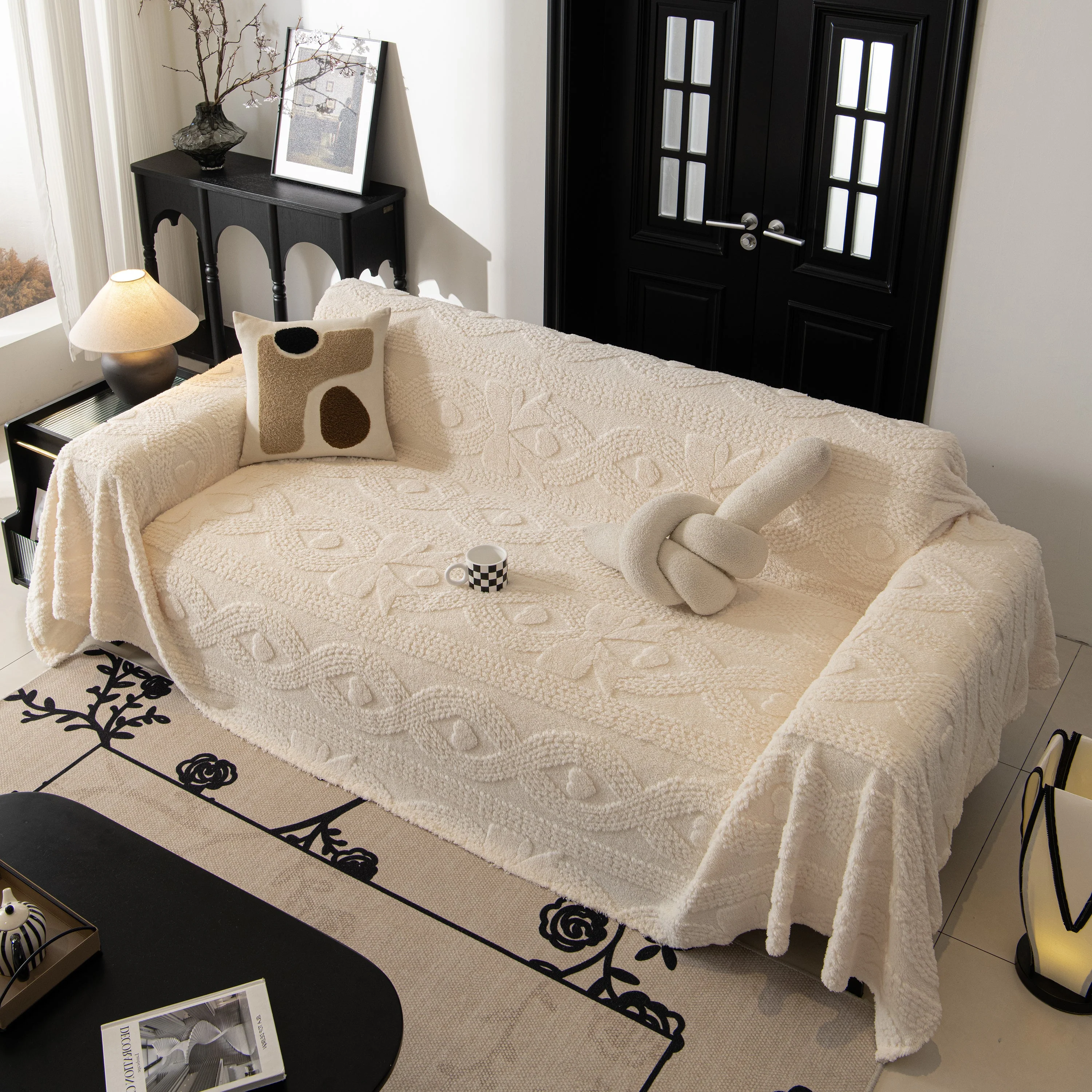 Soft Plush Fleece Throw Blanket for Couch Solid Cute Warm Couch Cover Blanket for Winter - Image 108