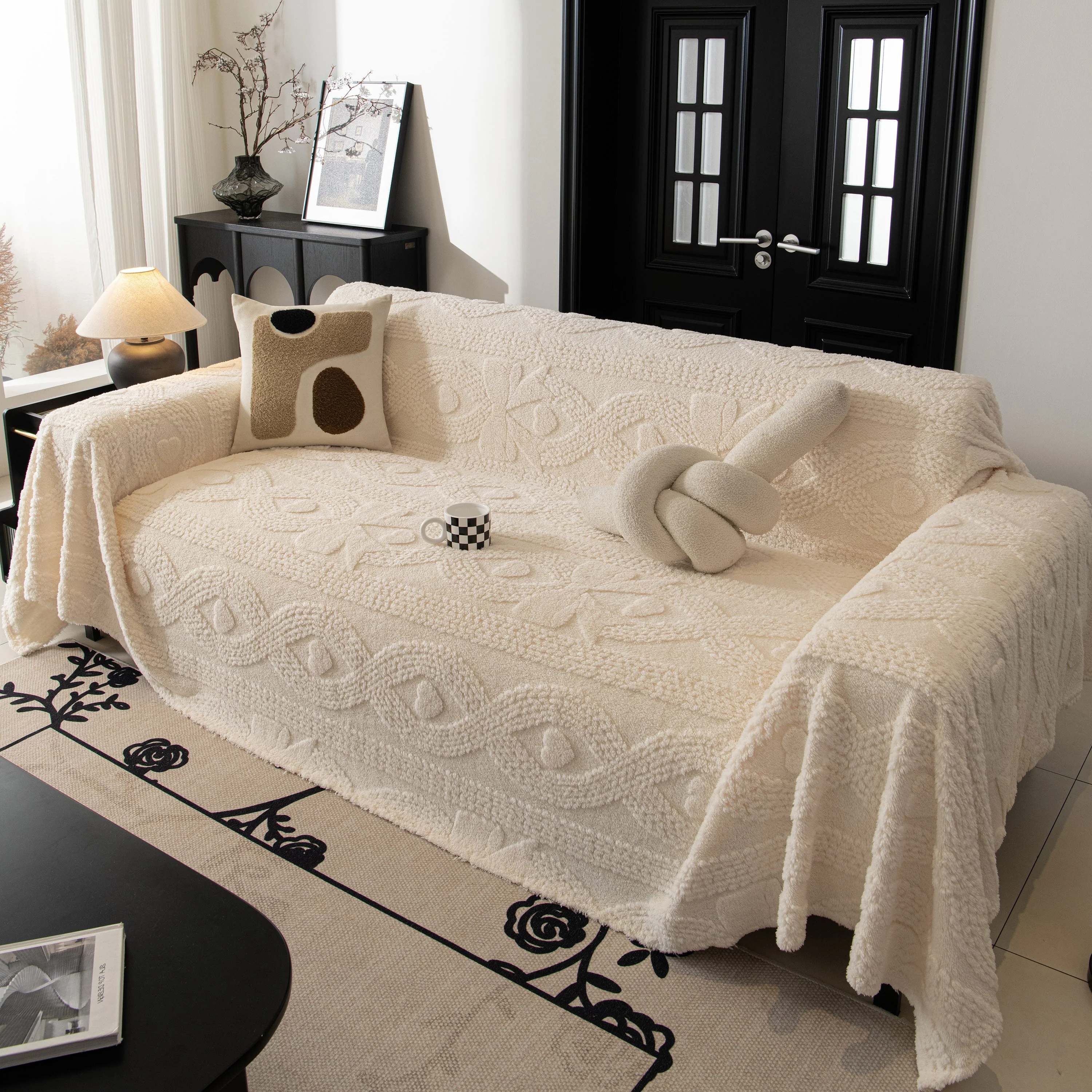 Soft Plush Fleece Throw Blanket for Couch Solid Cute Warm Couch Cover Blanket for Winter - Image 109