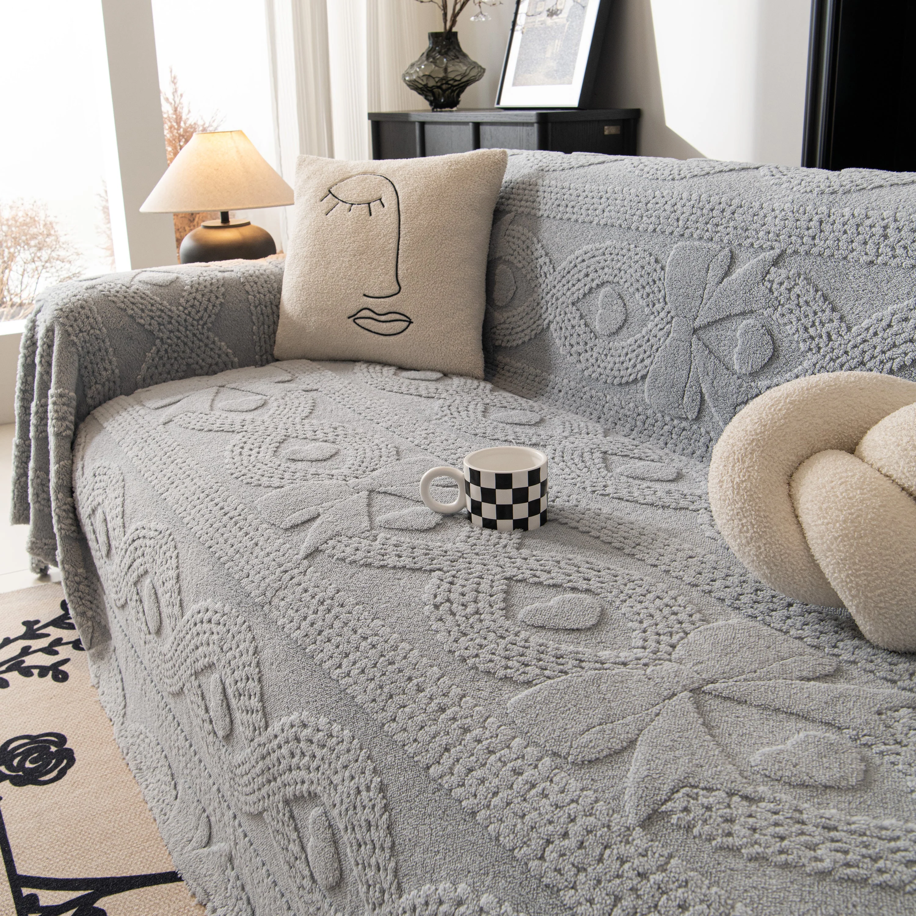 Soft Plush Fleece Throw Blanket for Couch Solid Cute Warm Couch Cover Blanket for Winter - Image 11