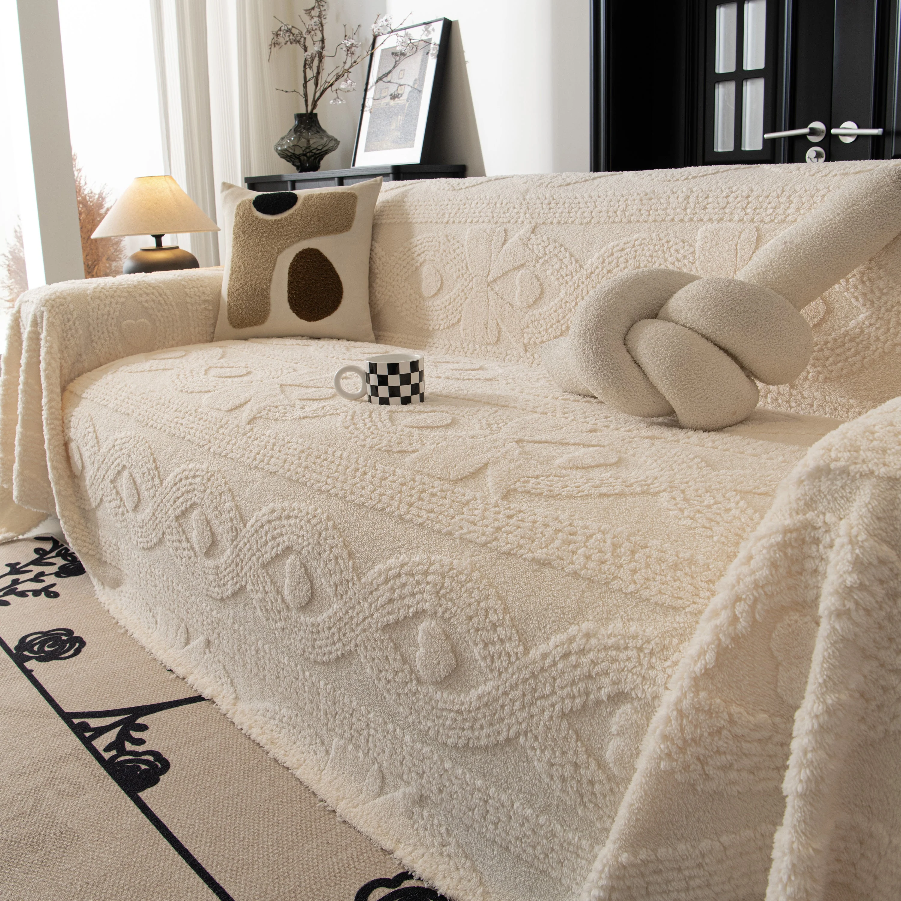 Soft Plush Fleece Throw Blanket for Couch Solid Cute Warm Couch Cover Blanket for Winter - Image 111