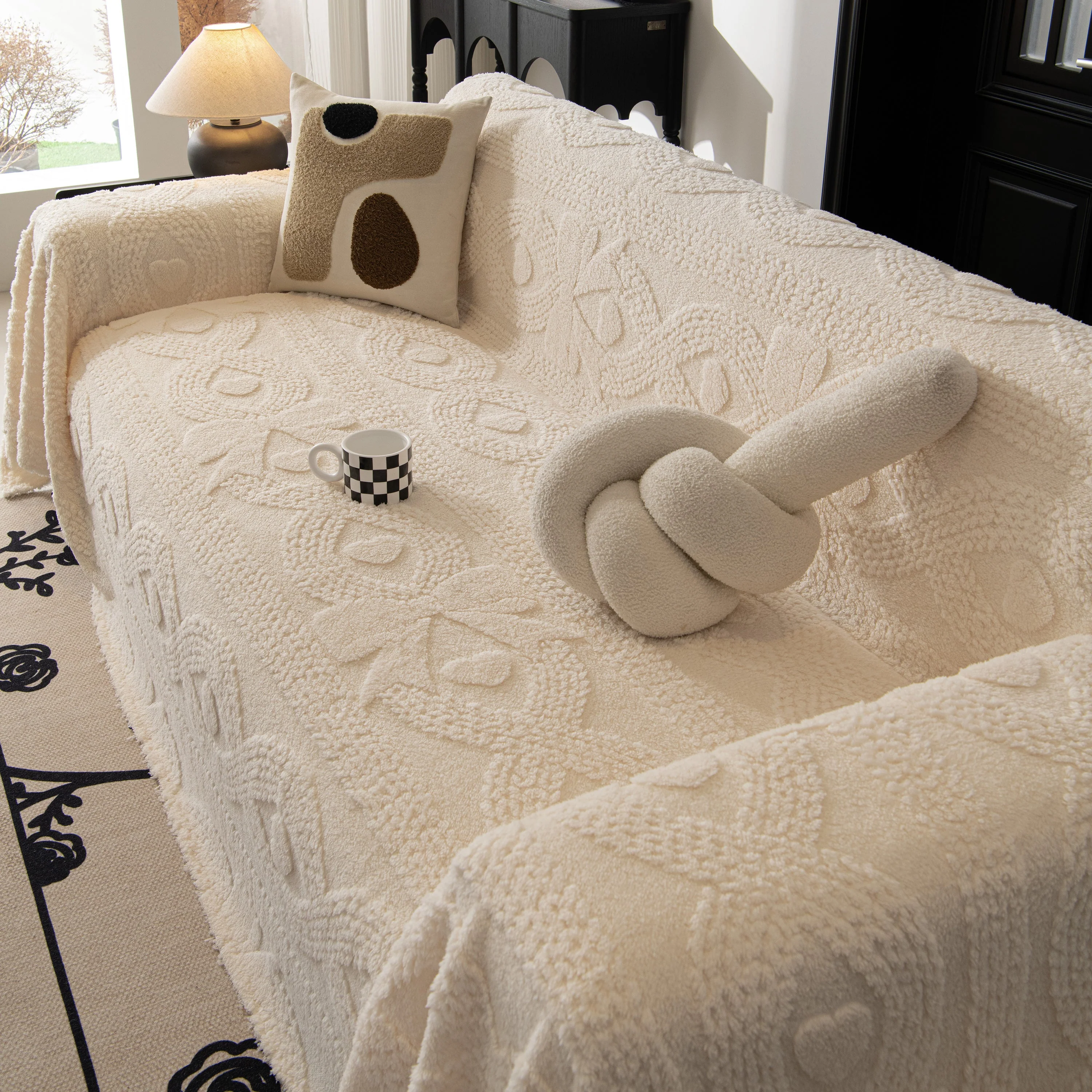 Soft Plush Fleece Throw Blanket for Couch Solid Cute Warm Couch Cover Blanket for Winter - Image 113