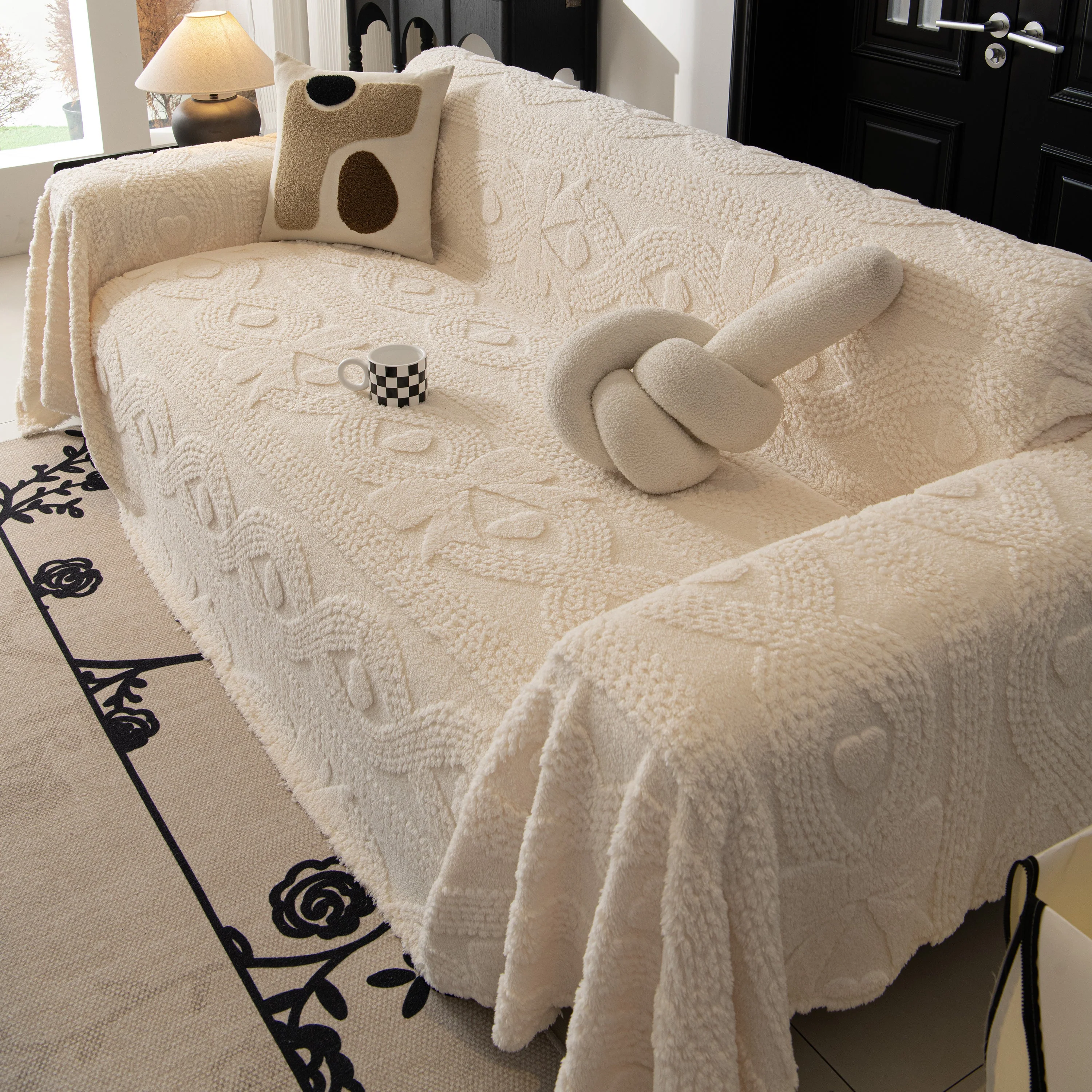 Soft Plush Fleece Throw Blanket for Couch Solid Cute Warm Couch Cover Blanket for Winter - Image 114