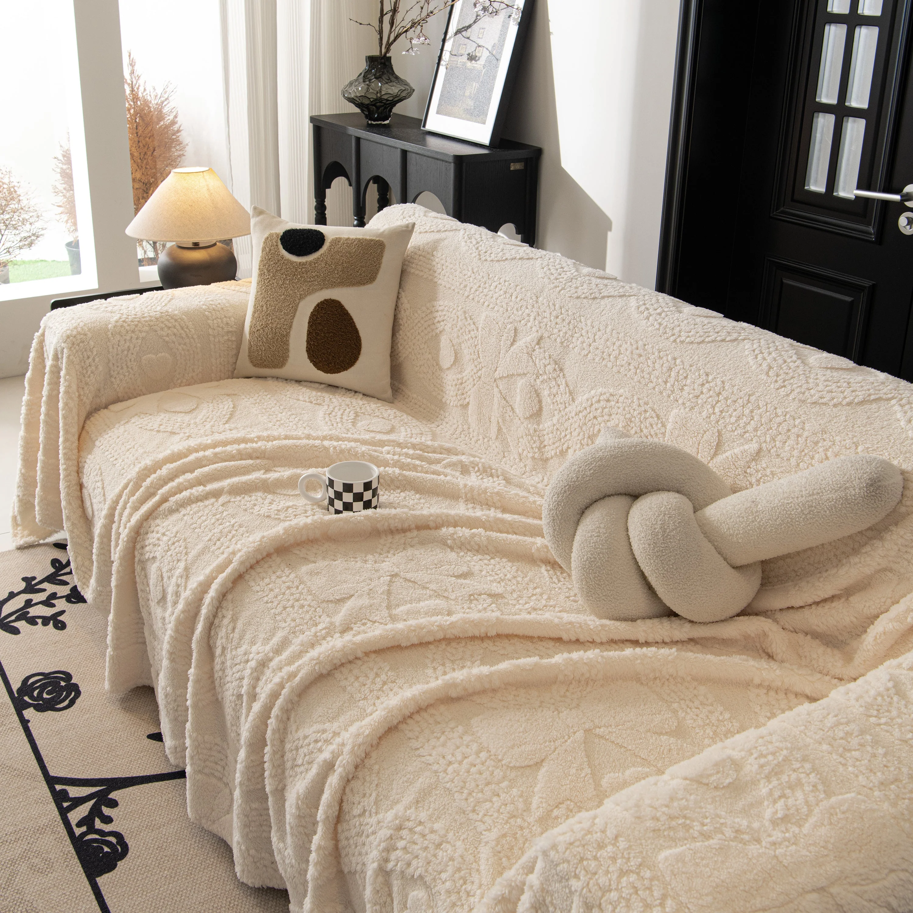 Soft Plush Fleece Throw Blanket for Couch Solid Cute Warm Couch Cover Blanket for Winter - Image 115