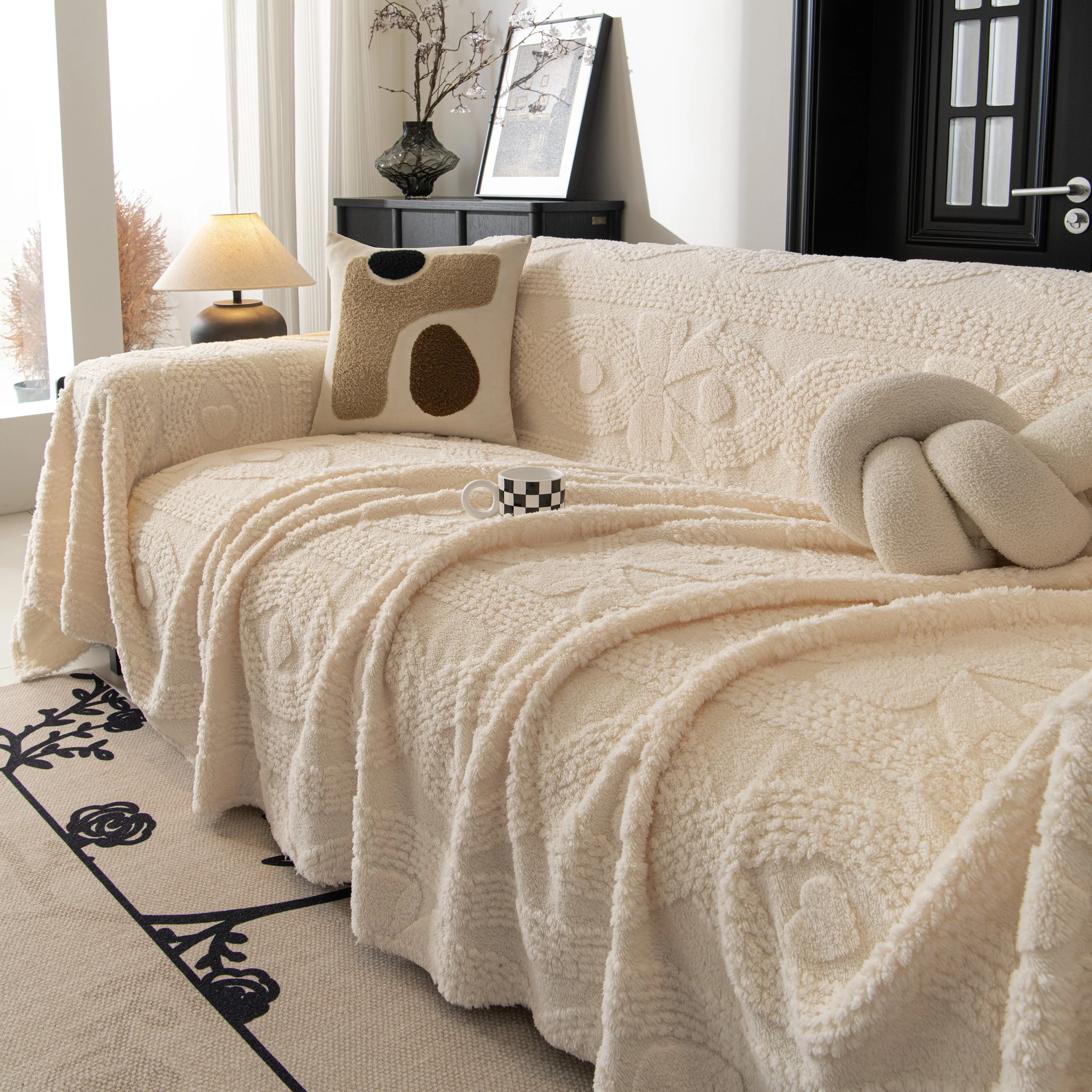 Soft Plush Fleece Throw Blanket for Couch Solid Cute Warm Couch Cover Blanket for Winter - Image 116