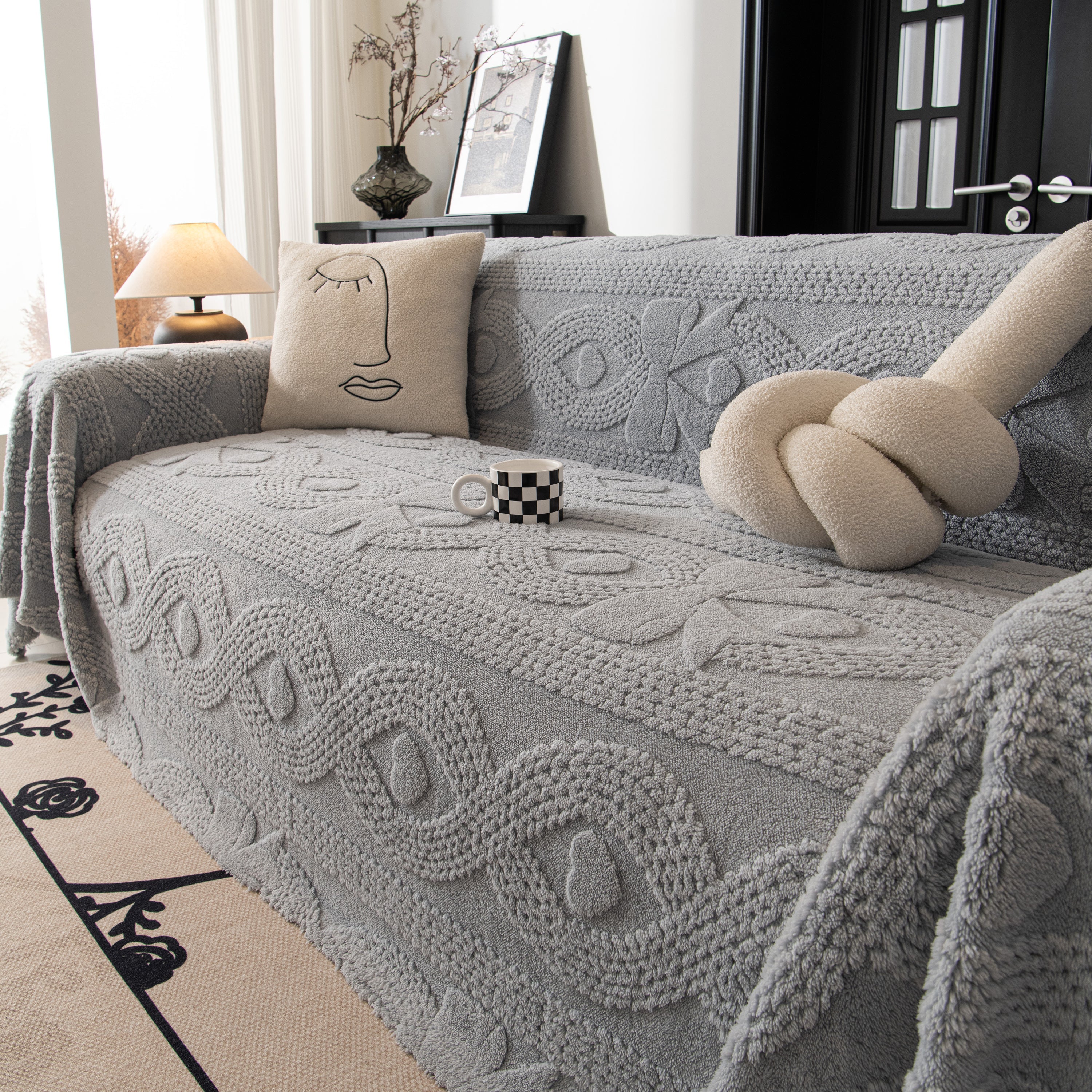 Soft Plush Fleece Throw Blanket for Couch Solid Cute Warm Couch Cover Blanket for Winter - Image 13