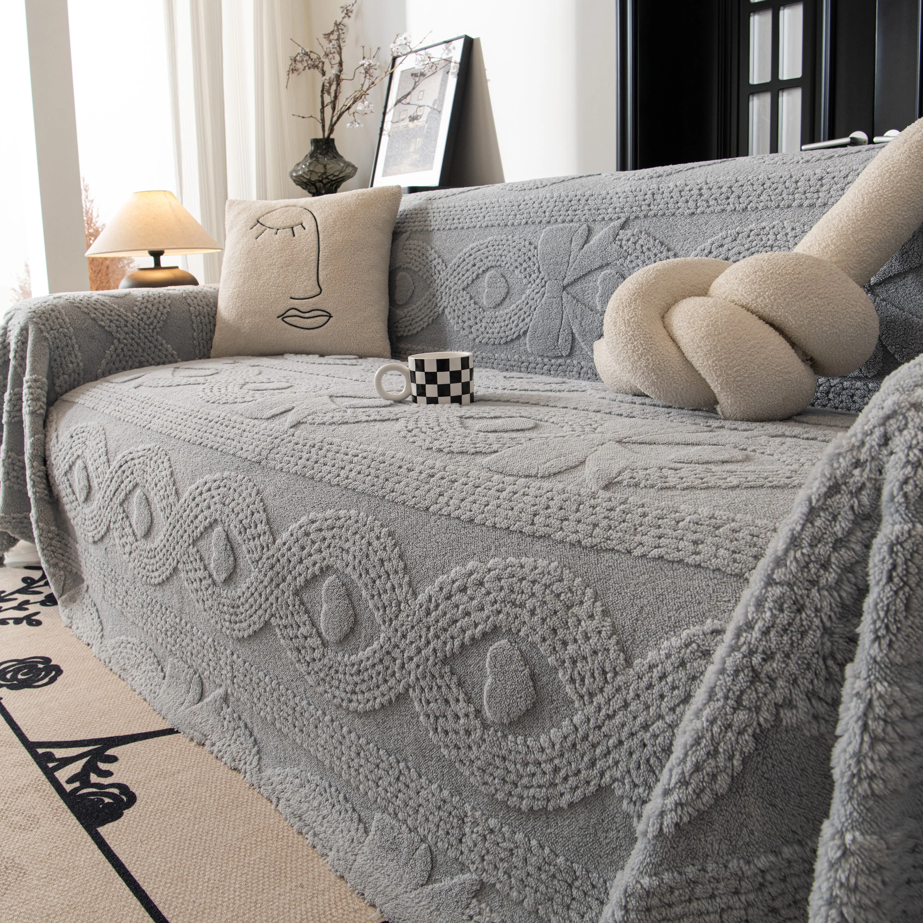 Soft Plush Fleece Throw Blanket for Couch Solid Cute Warm Couch Cover Blanket for Winter - Image 14