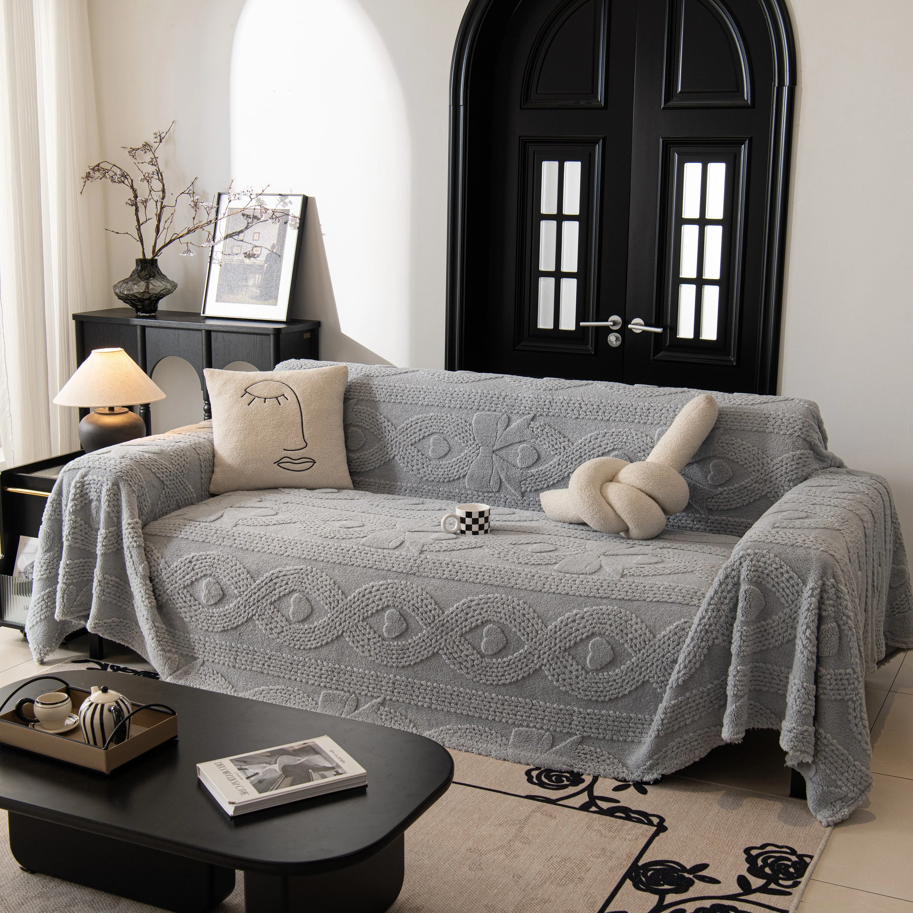 Soft Plush Fleece Throw Blanket for Couch Solid Cute Warm Couch Cover Blanket for Winter - Image 15