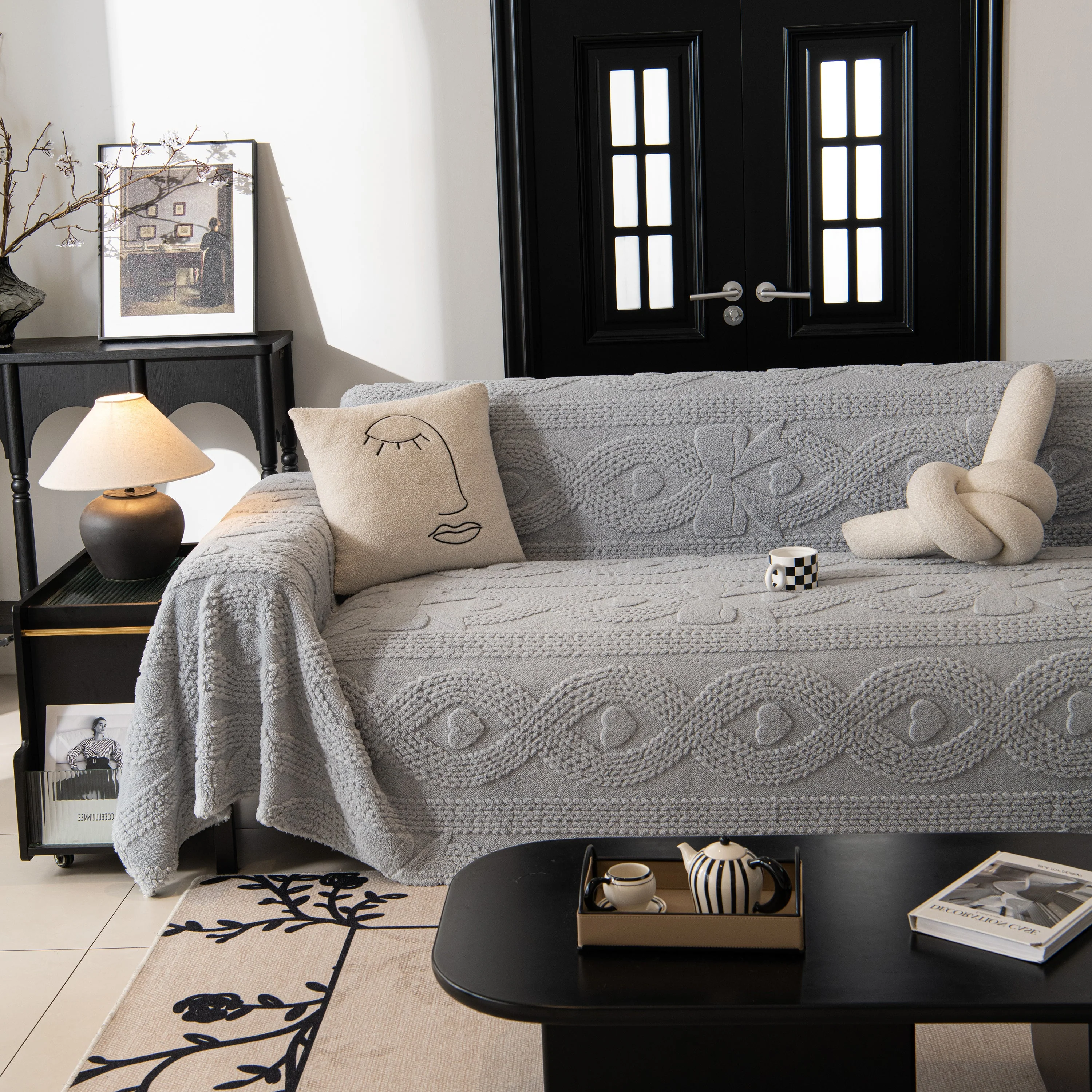 Soft Plush Fleece Throw Blanket for Couch Solid Cute Warm Couch Cover Blanket for Winter - Image 17