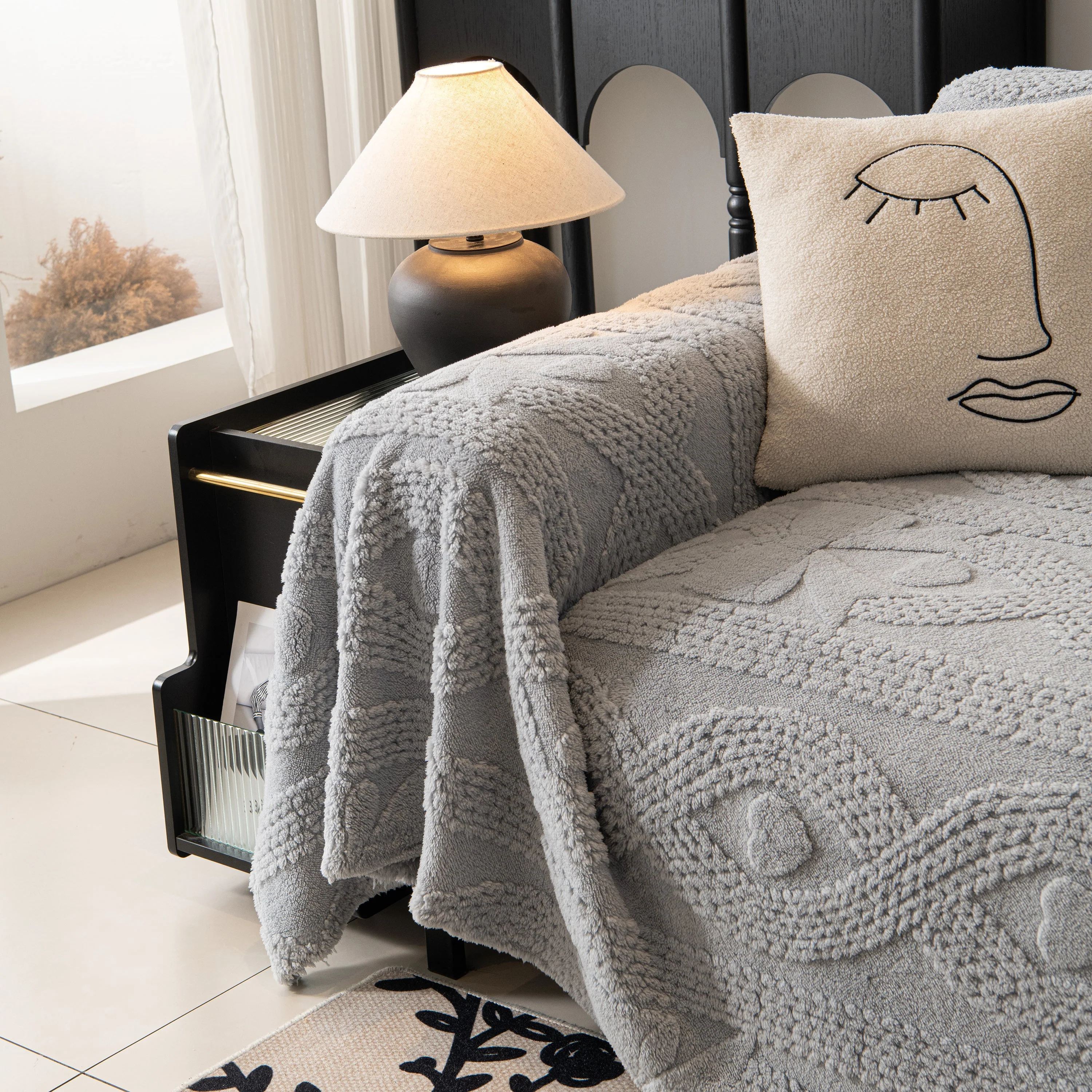 Soft Plush Fleece Throw Blanket for Couch Solid Cute Warm Couch Cover Blanket for Winter - Image 18