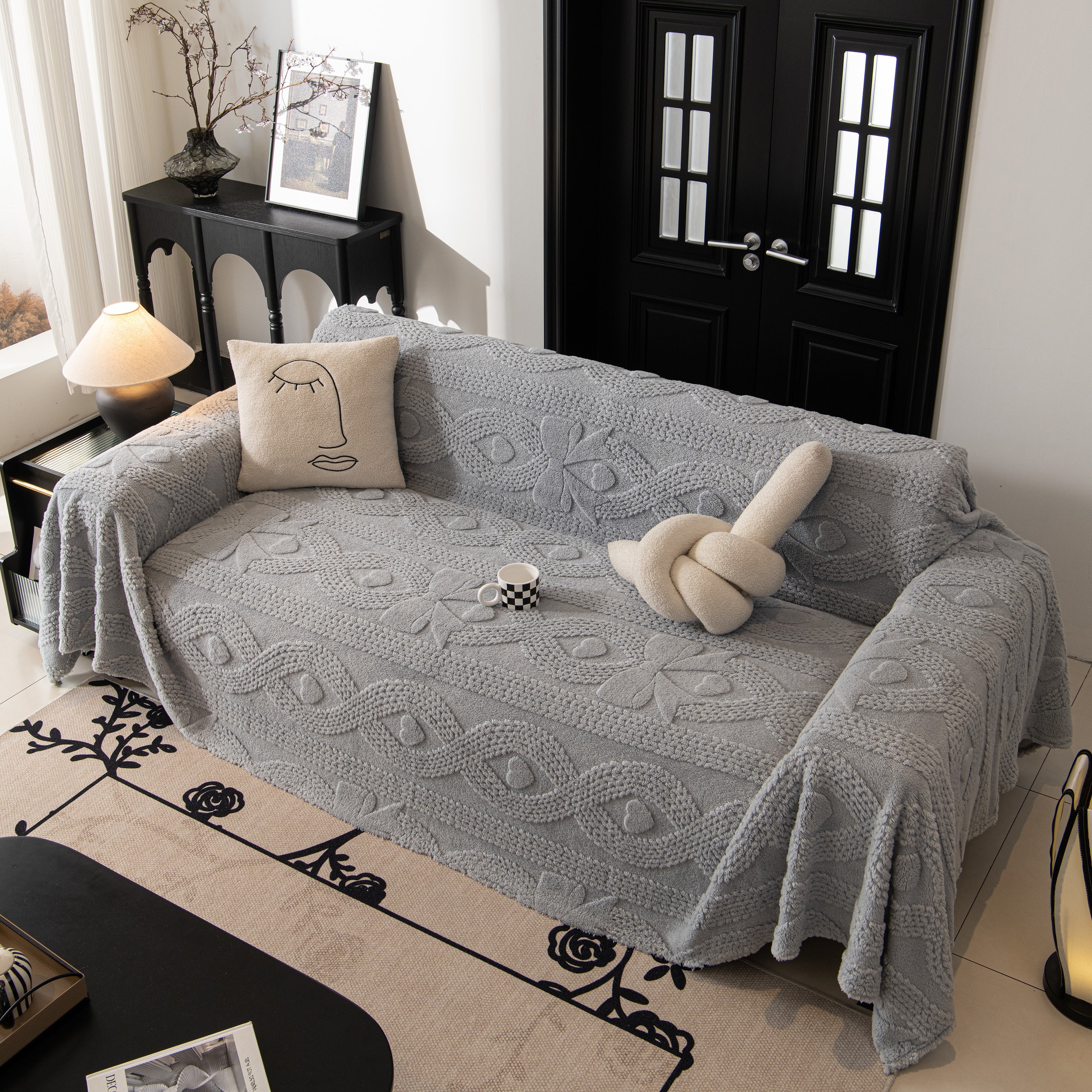 Soft Plush Fleece Throw Blanket for Couch Solid Cute Warm Couch Cover Blanket for Winter - Image 19