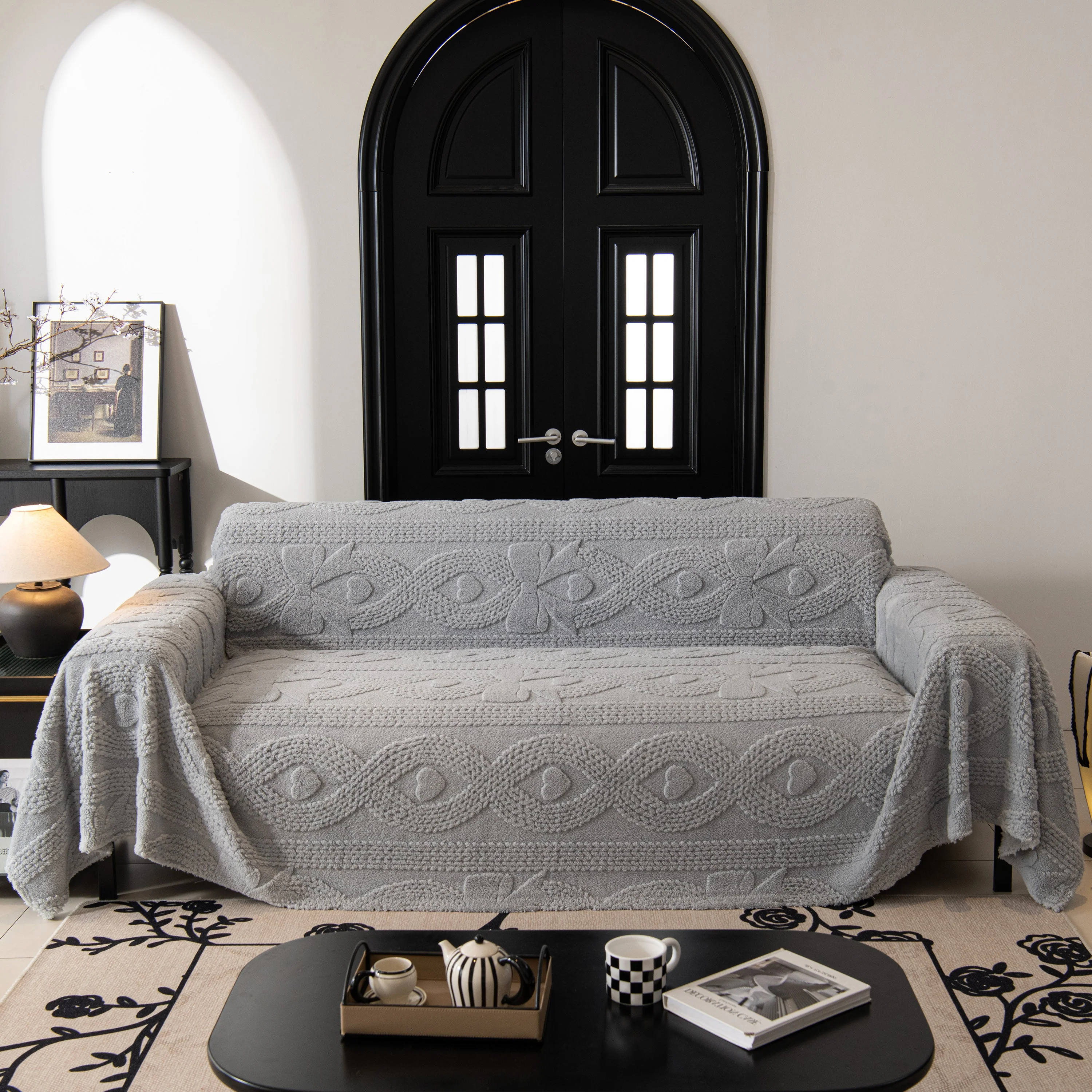 Soft Plush Fleece Throw Blanket for Couch Solid Cute Warm Couch Cover Blanket for Winter - Image 2
