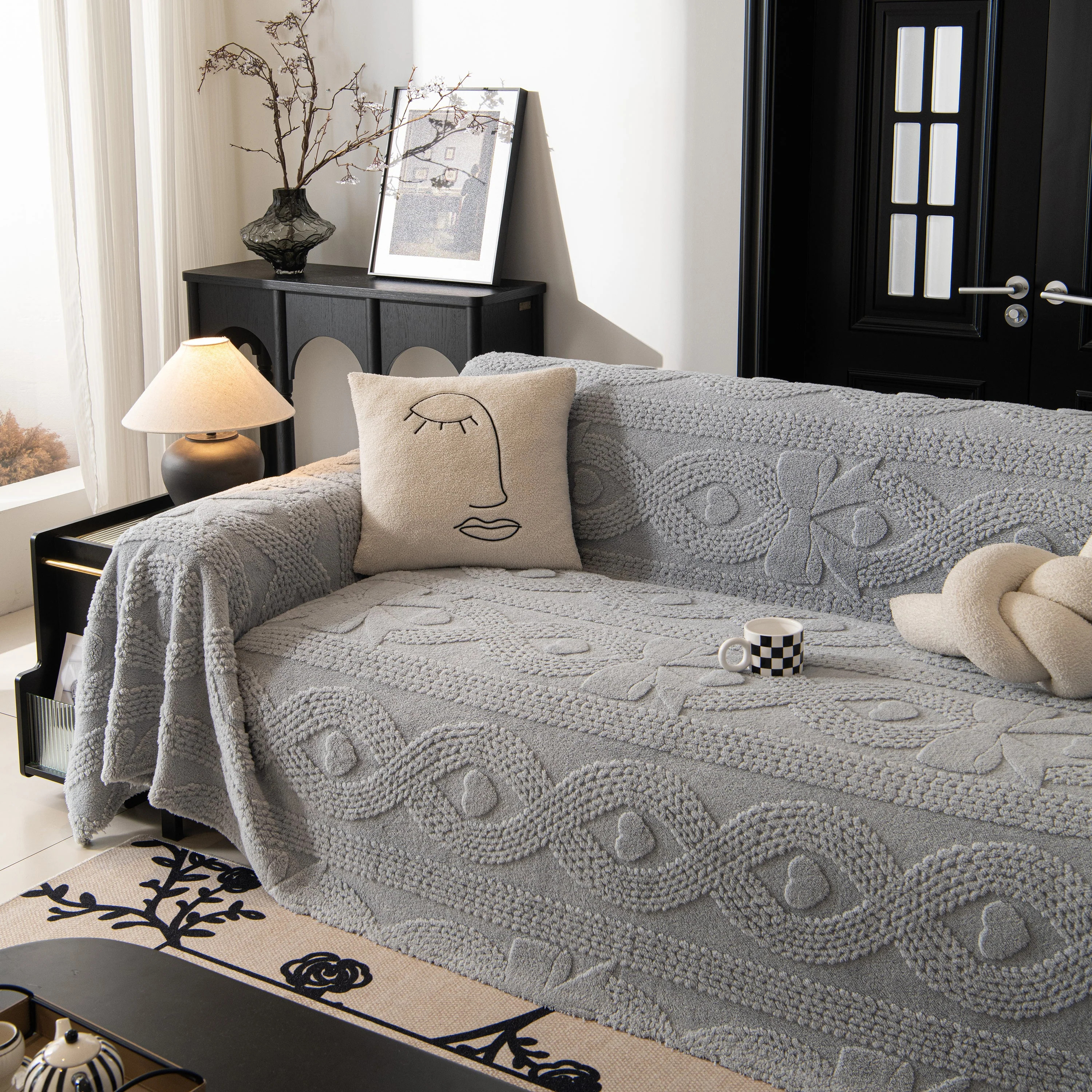 Soft Plush Fleece Throw Blanket for Couch Solid Cute Warm Couch Cover Blanket for Winter - Image 20
