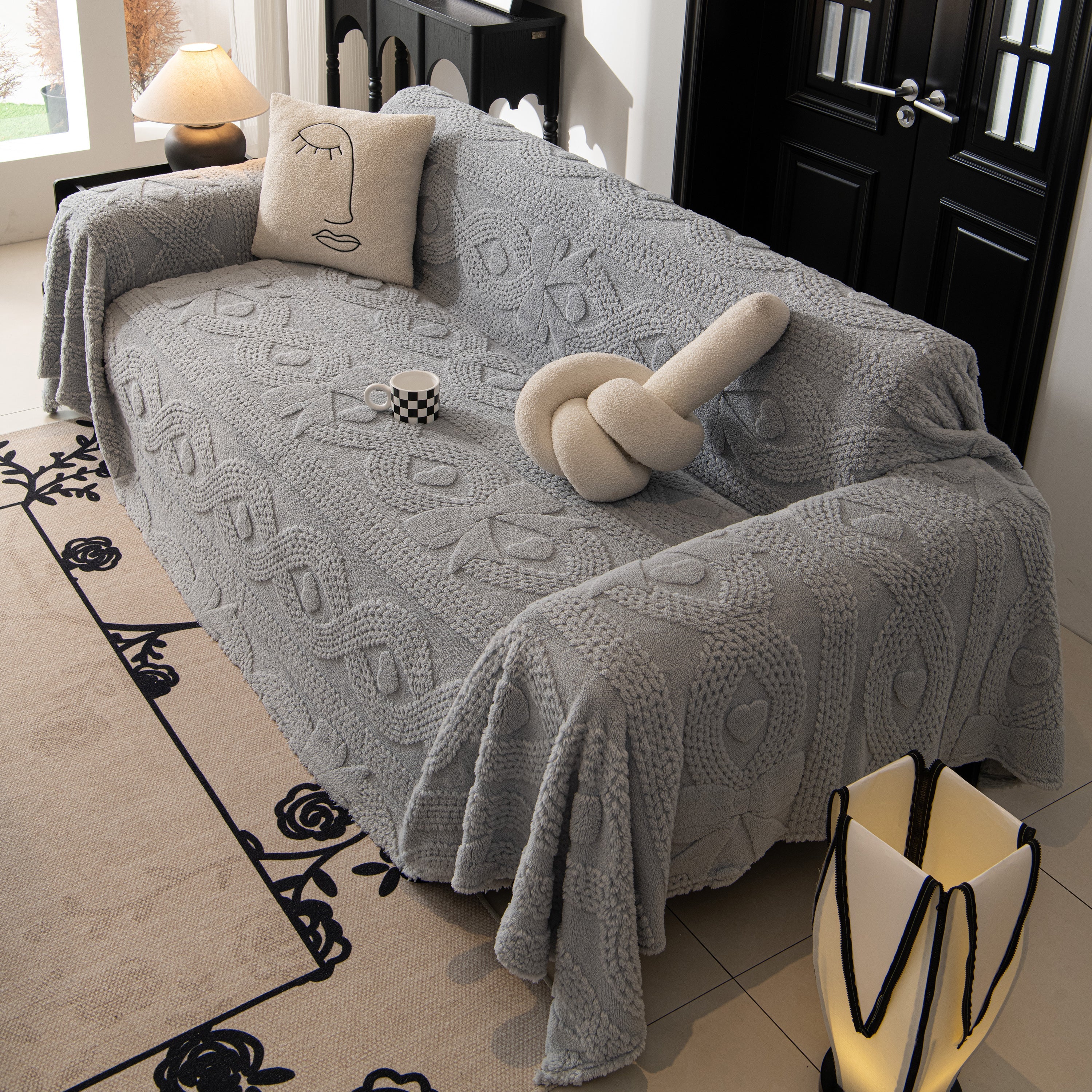 Soft Plush Fleece Throw Blanket for Couch Solid Cute Warm Couch Cover Blanket for Winter - Image 22