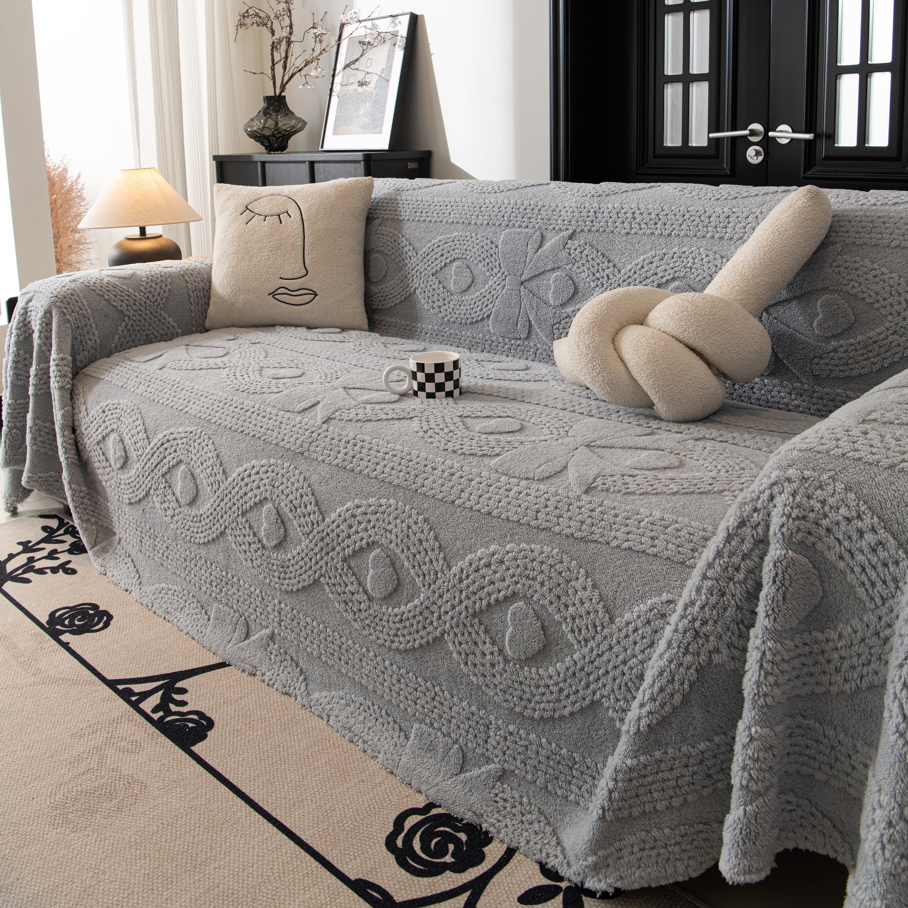 Soft Plush Fleece Throw Blanket for Couch Solid Cute Warm Couch Cover Blanket for Winter - Image 26