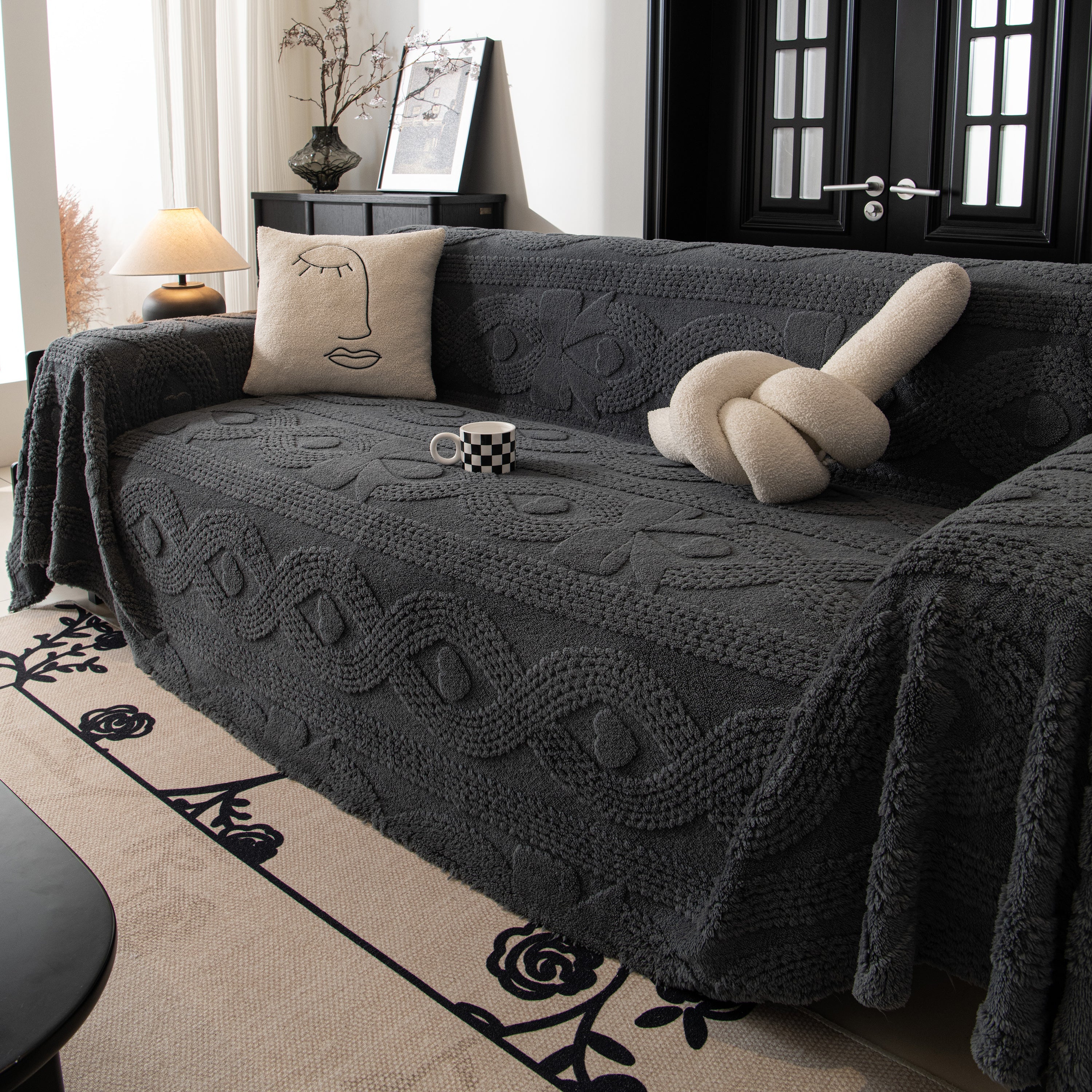 Soft Plush Fleece Throw Blanket for Couch Solid Cute Warm Couch Cover Blanket for Winter - Image 28
