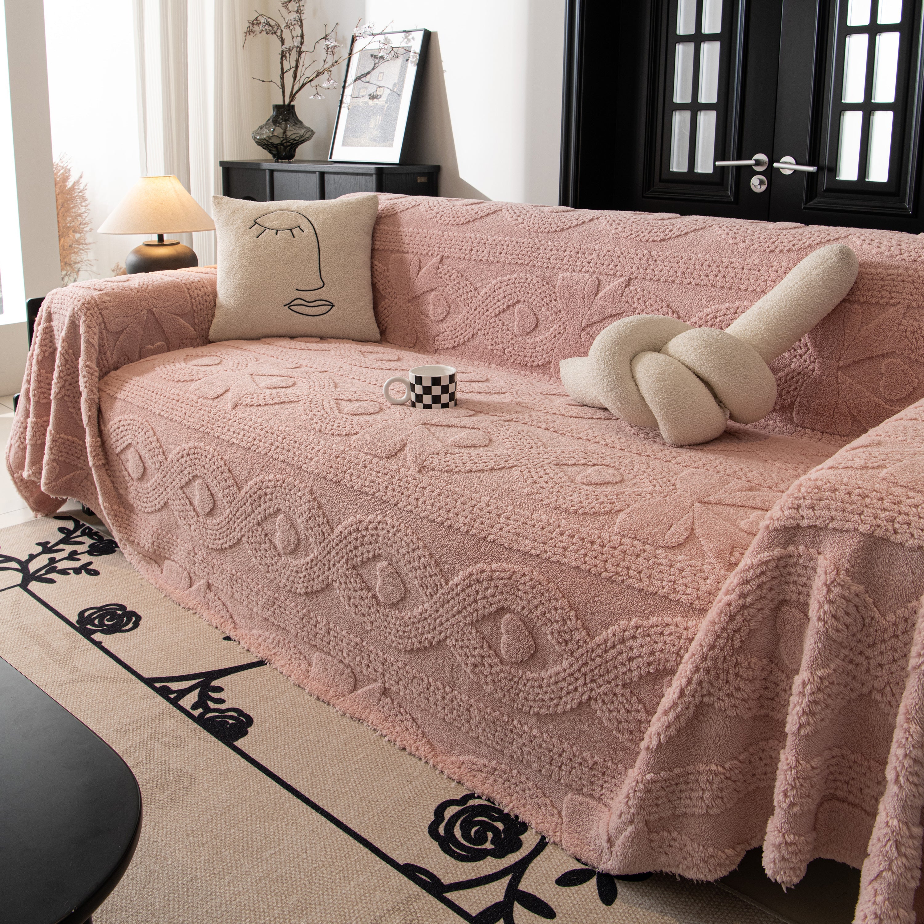 Soft Plush Fleece Throw Blanket for Couch Solid Cute Warm Couch Cover Blanket for Winter - Image 29
