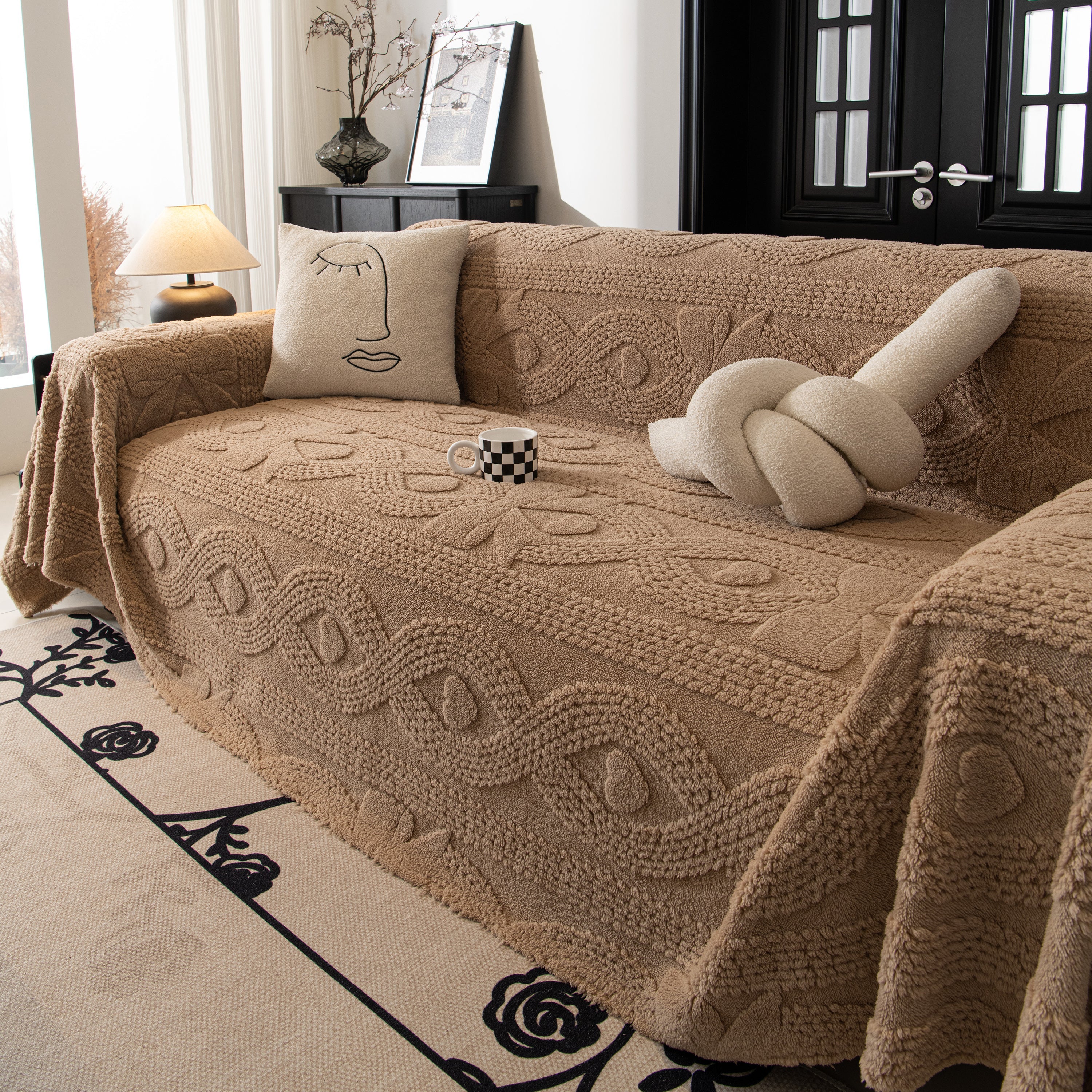 Soft Plush Fleece Throw Blanket for Couch Solid Cute Warm Couch Cover Blanket for Winter - Image 30