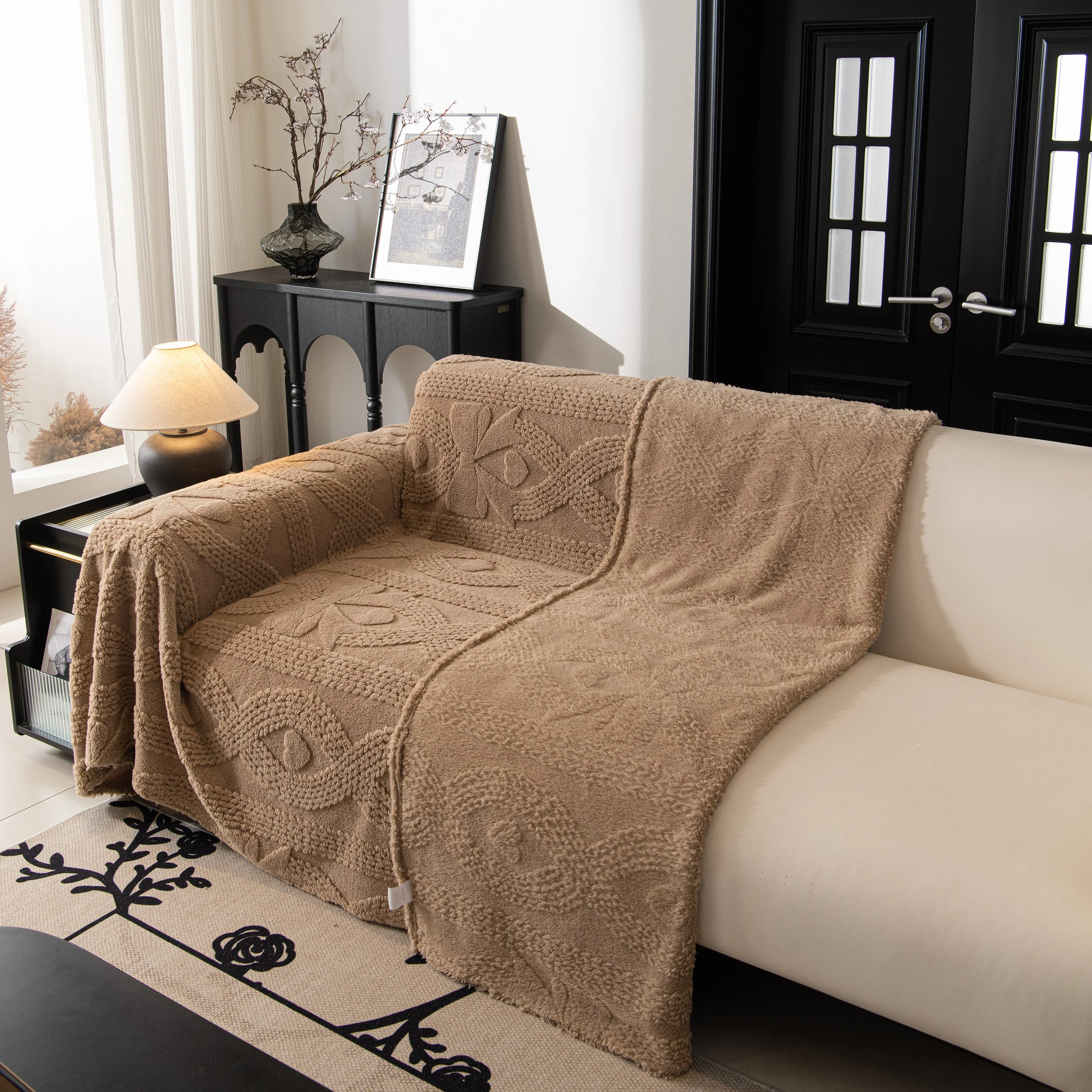 Soft Plush Fleece Throw Blanket for Couch Solid Cute Warm Couch Cover Blanket for Winter - Image 34