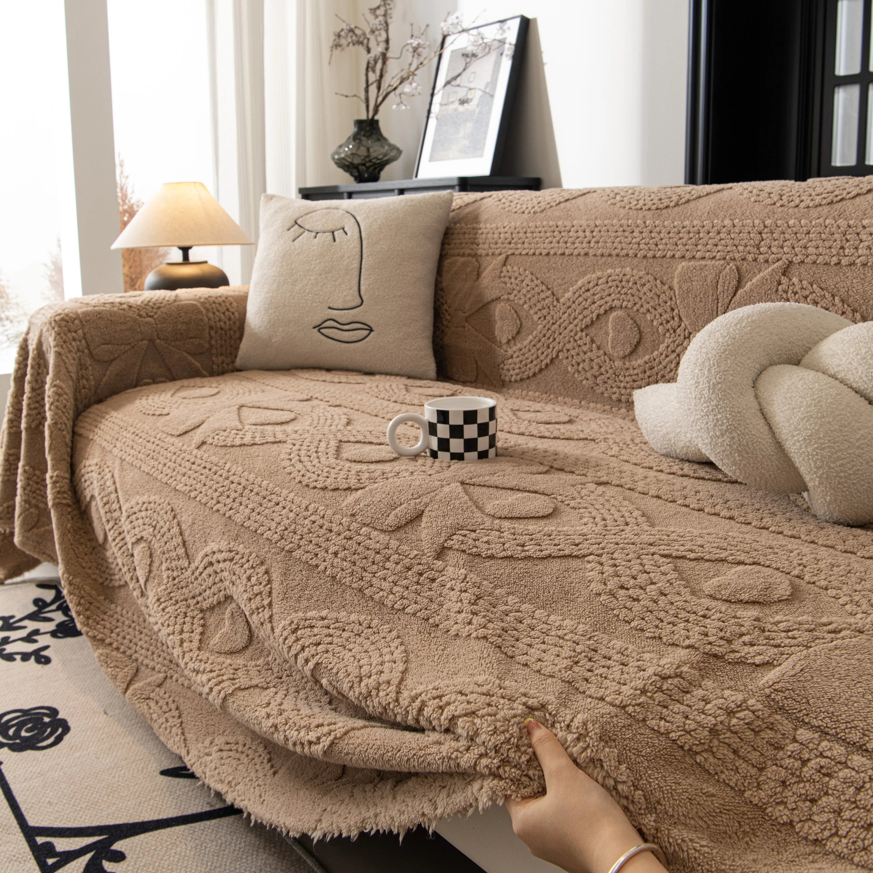 Soft Plush Fleece Throw Blanket for Couch Solid Cute Warm Couch Cover Blanket for Winter - Image 36