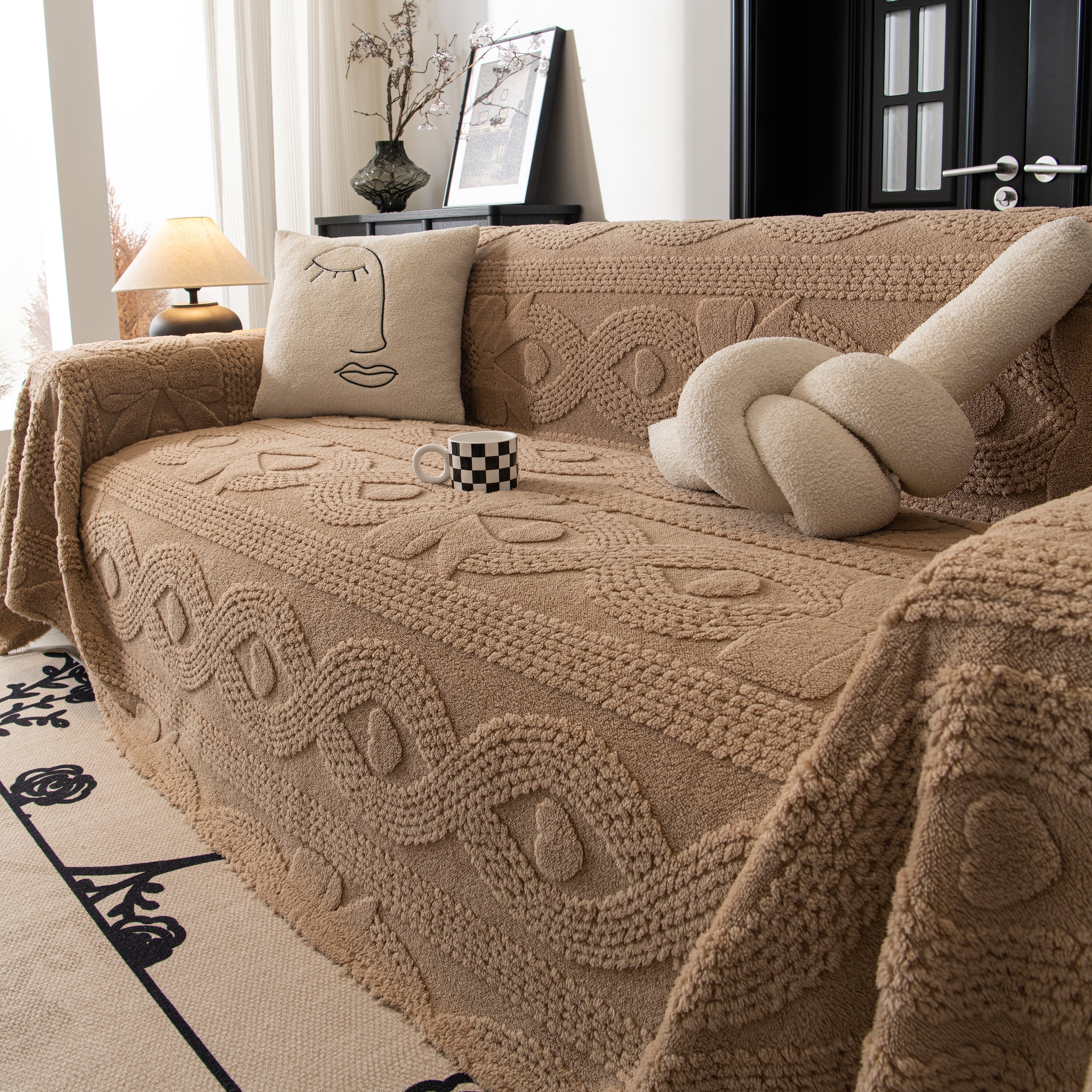 Soft Plush Fleece Throw Blanket for Couch Solid Cute Warm Couch Cover Blanket for Winter - Image 38