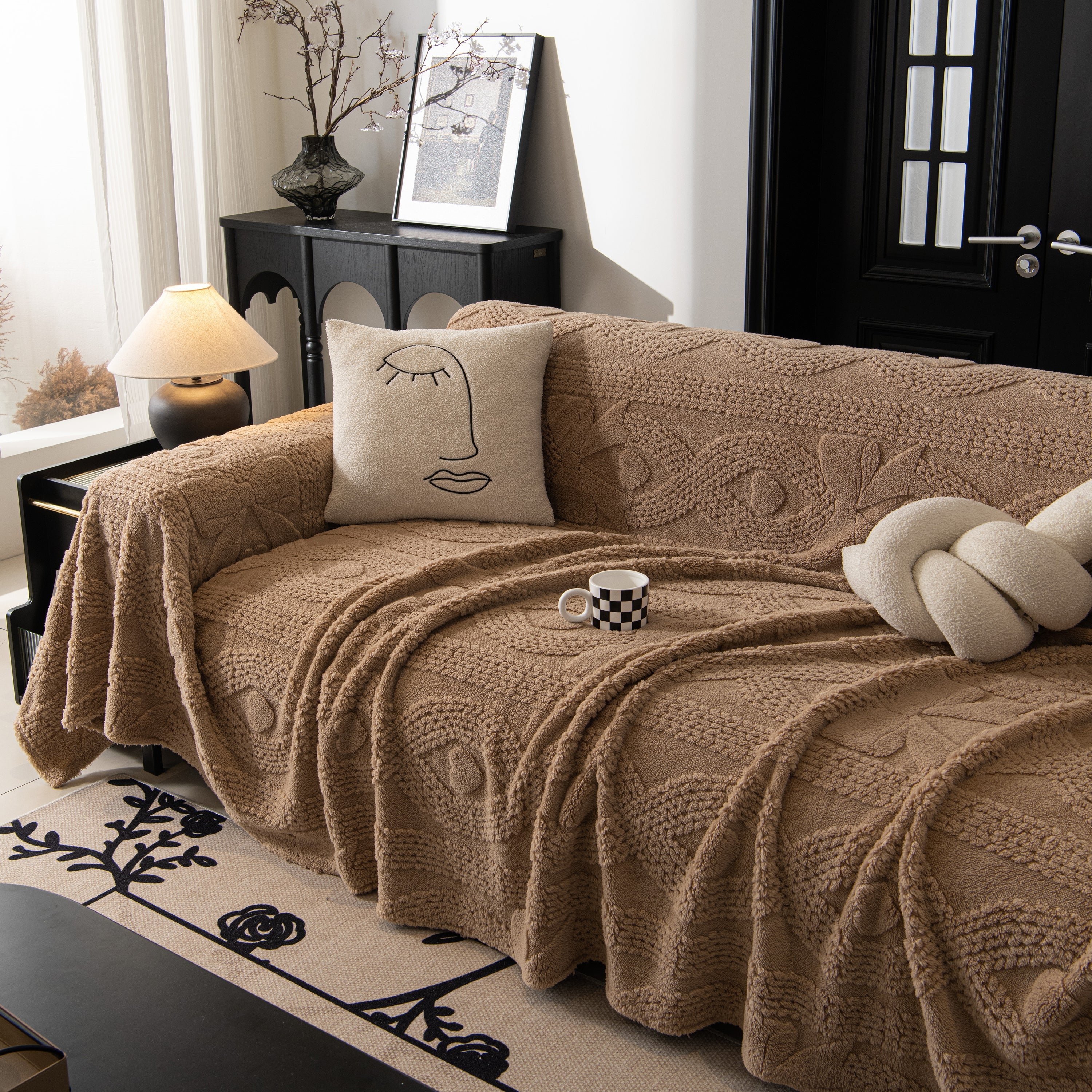 Soft Plush Fleece Throw Blanket for Couch Solid Cute Warm Couch Cover Blanket for Winter - Image 41