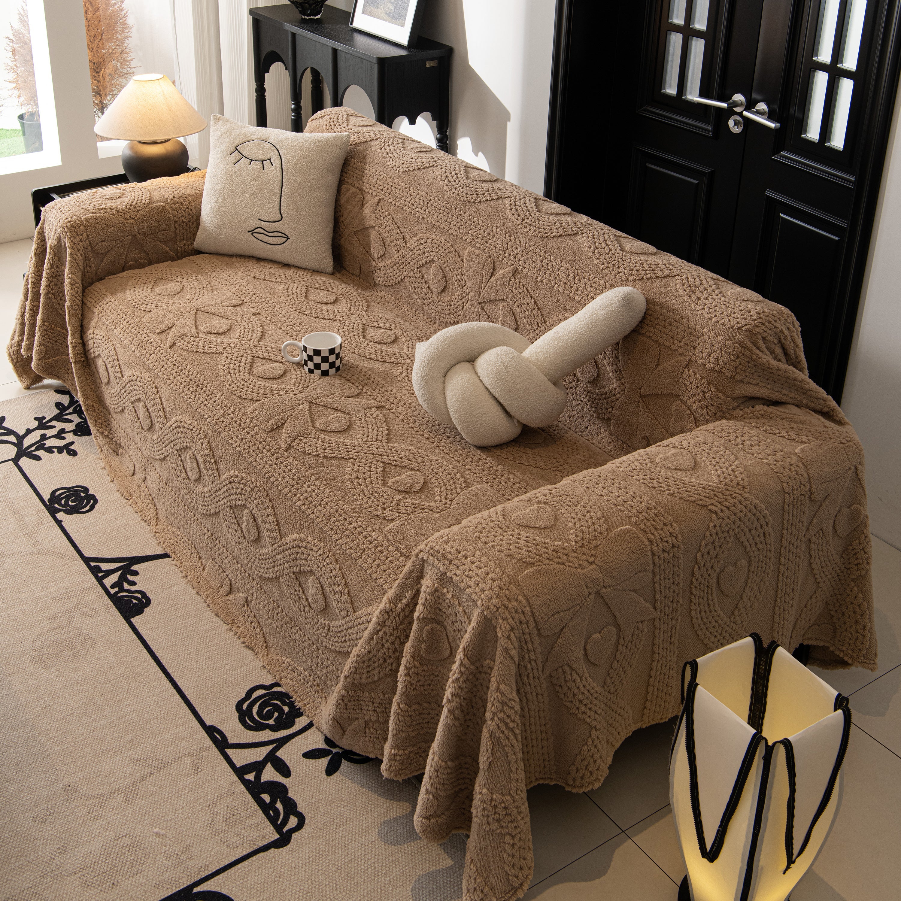 Soft Plush Fleece Throw Blanket for Couch Solid Cute Warm Couch Cover Blanket for Winter - Image 44