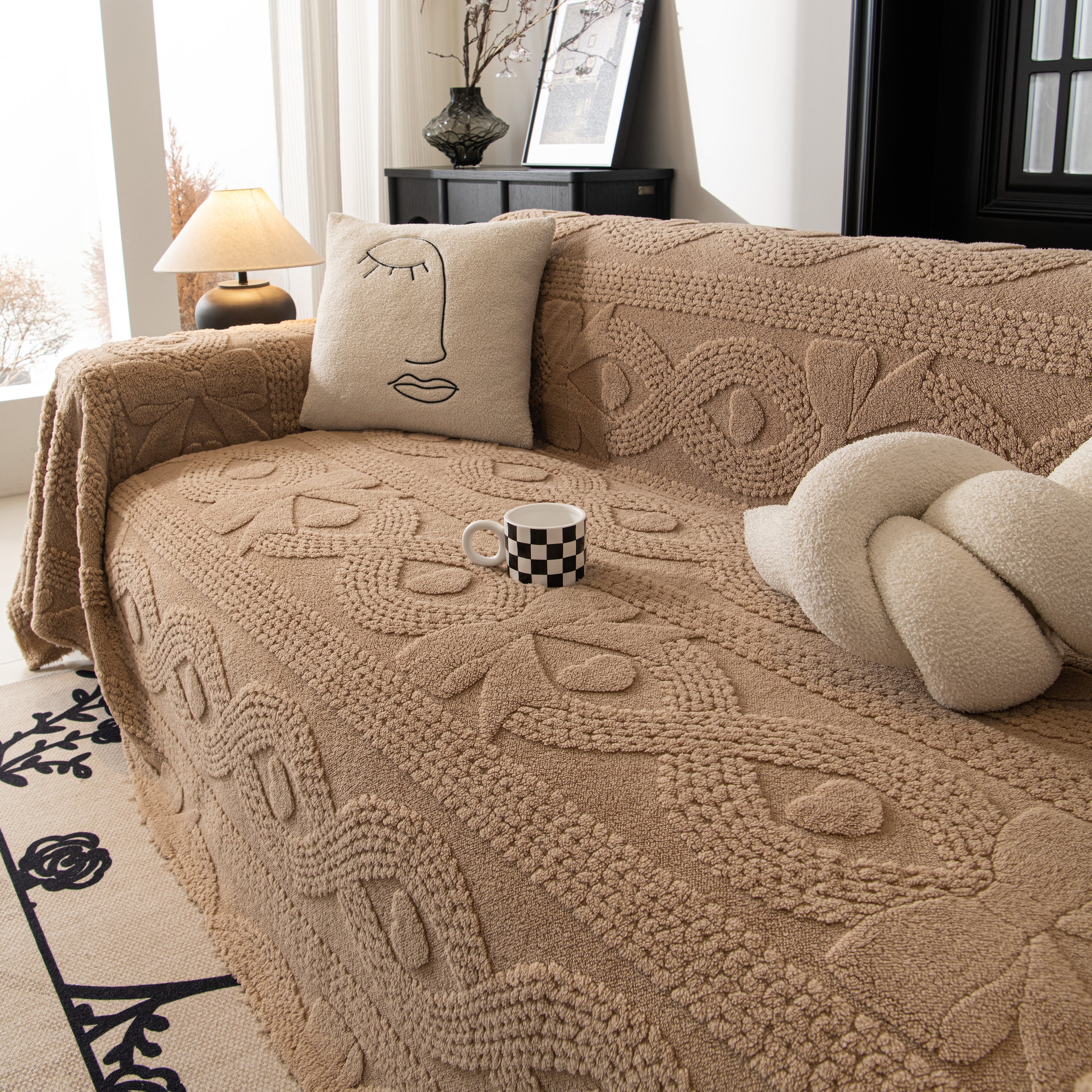Soft Plush Fleece Throw Blanket for Couch Solid Cute Warm Couch Cover Blanket for Winter - Image 46