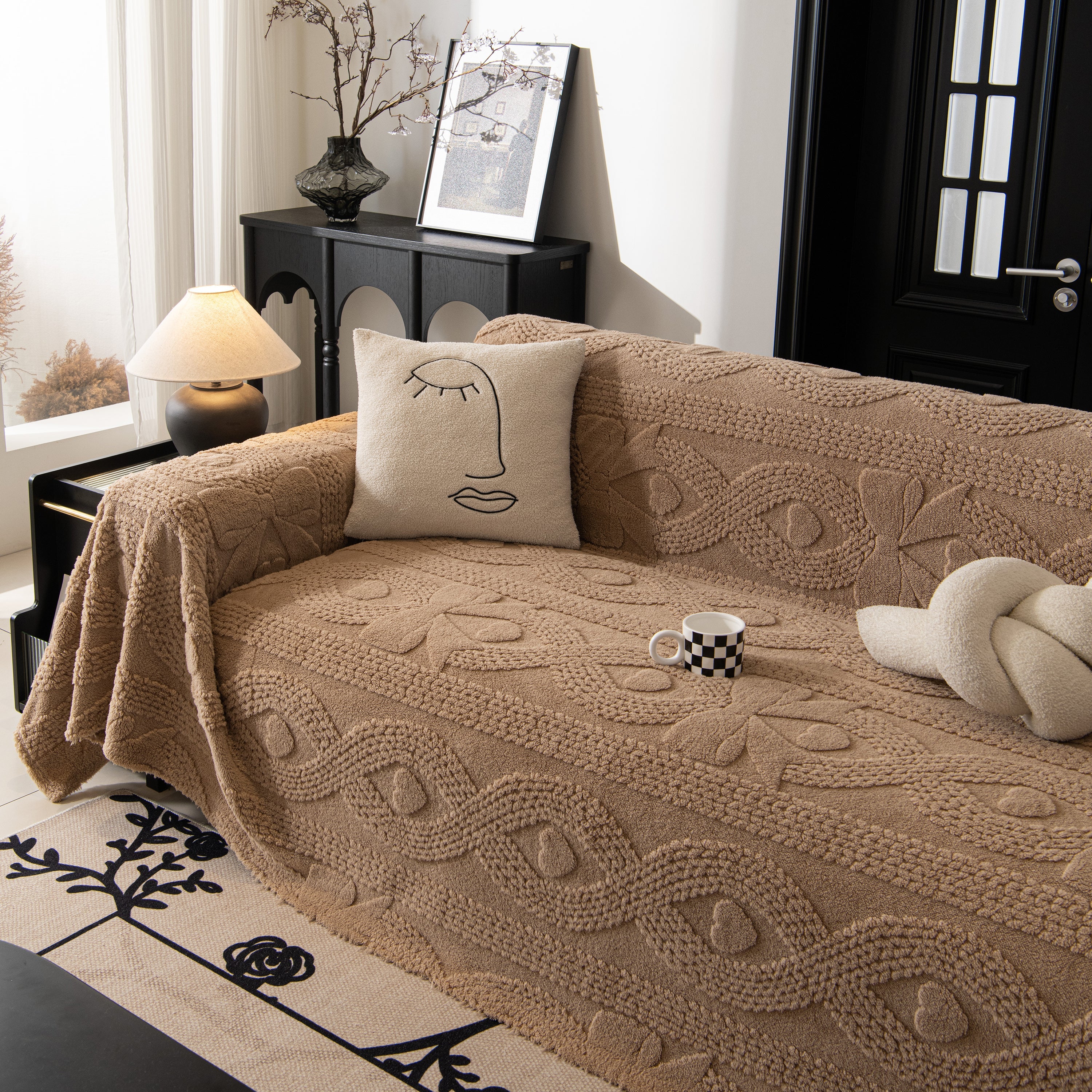 Soft Plush Fleece Throw Blanket for Couch Solid Cute Warm Couch Cover Blanket for Winter - Image 51