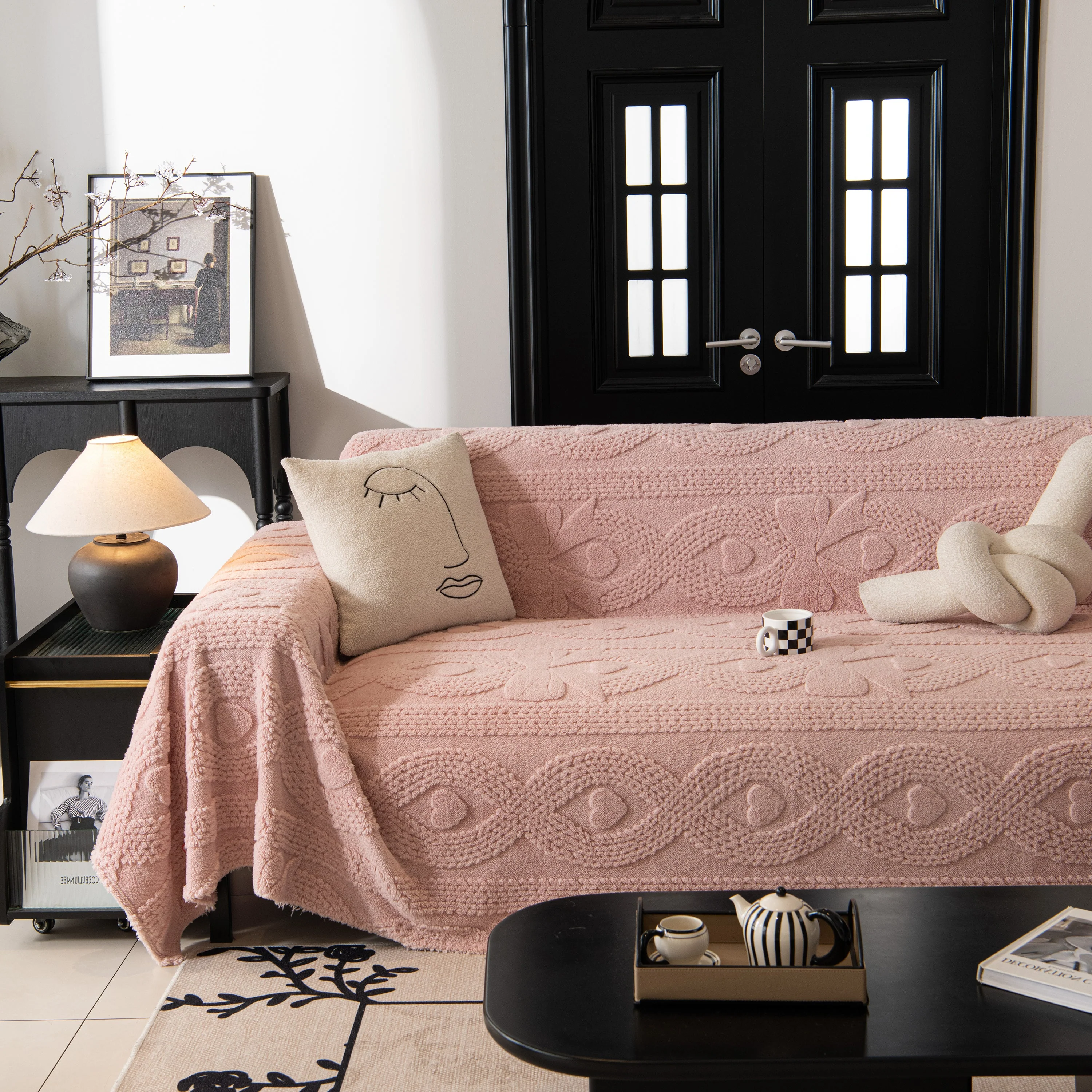 Soft Plush Fleece Throw Blanket for Couch Solid Cute Warm Couch Cover Blanket for Winter - Image 56
