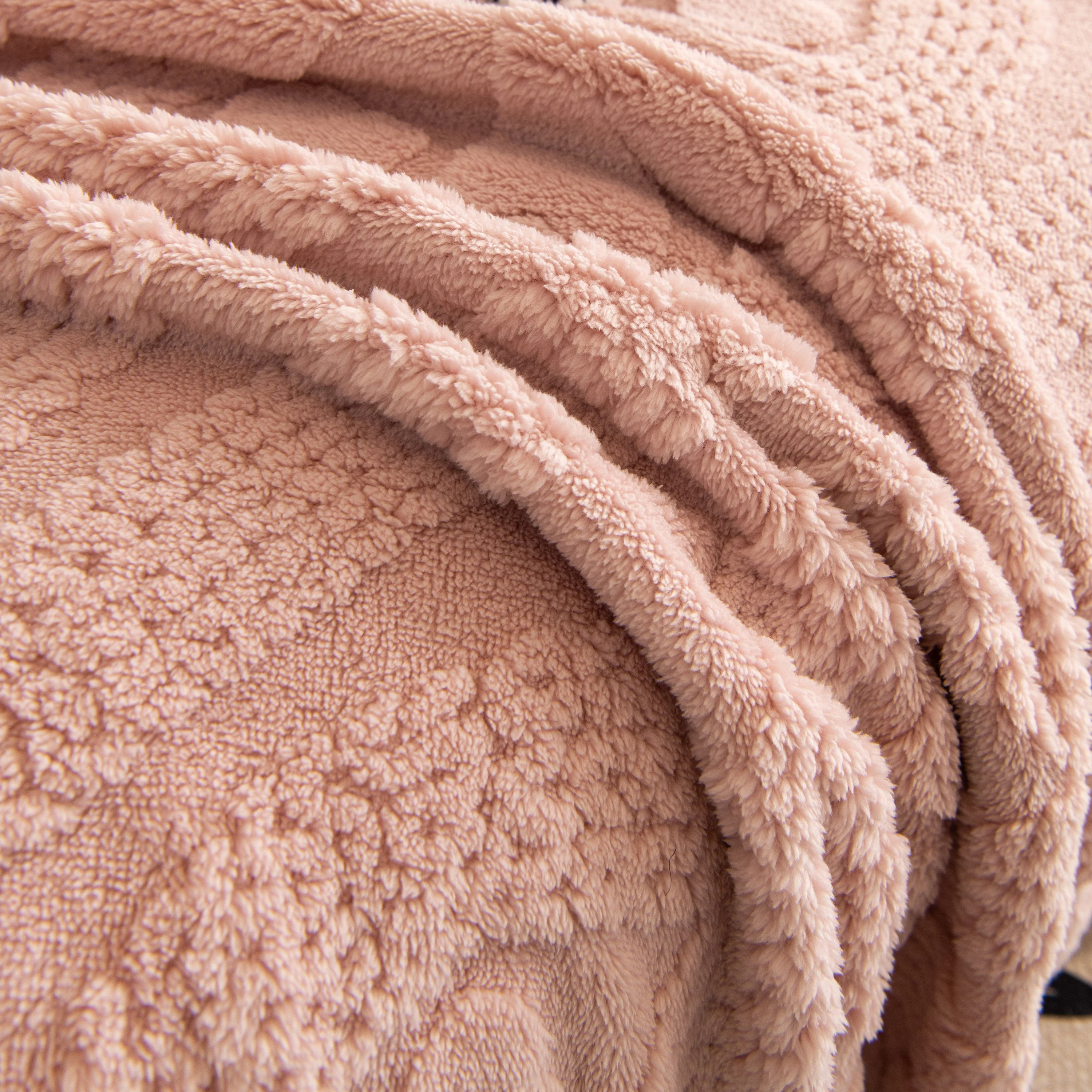 Soft Plush Fleece Throw Blanket for Couch Solid Cute Warm Couch Cover Blanket for Winter - Image 57