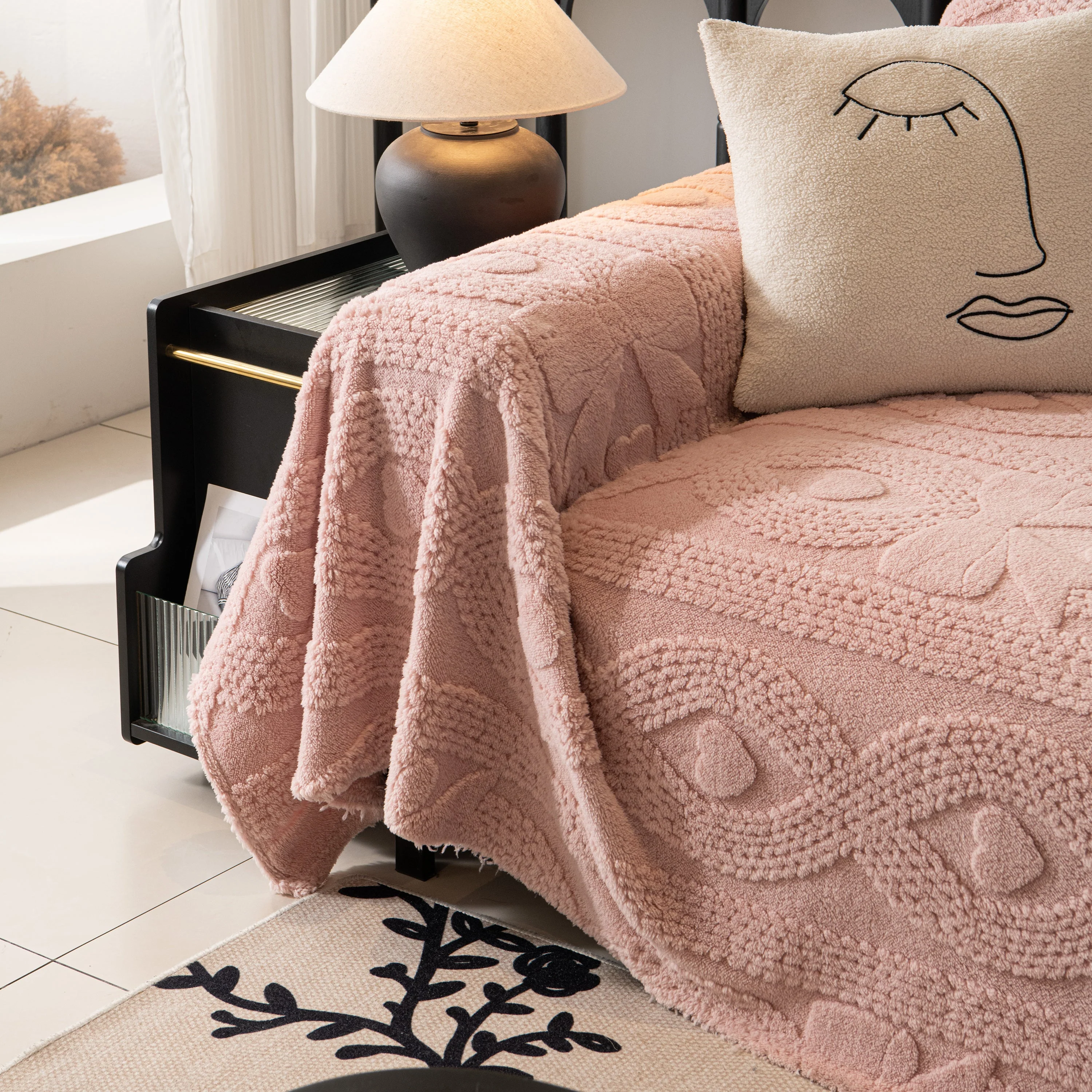 Soft Plush Fleece Throw Blanket for Couch Solid Cute Warm Couch Cover Blanket for Winter - Image 61
