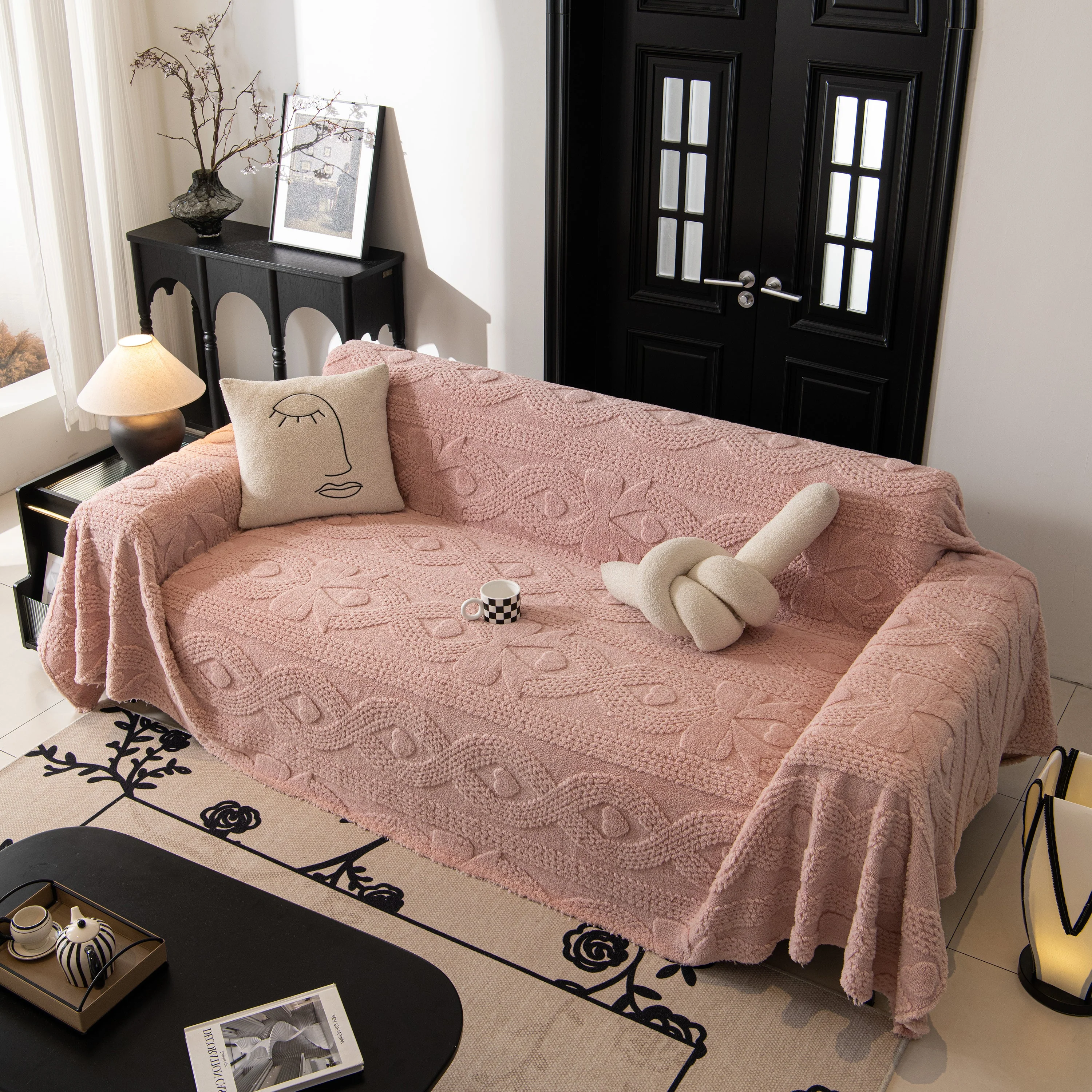 Soft Plush Fleece Throw Blanket for Couch Solid Cute Warm Couch Cover Blanket for Winter - Image 63