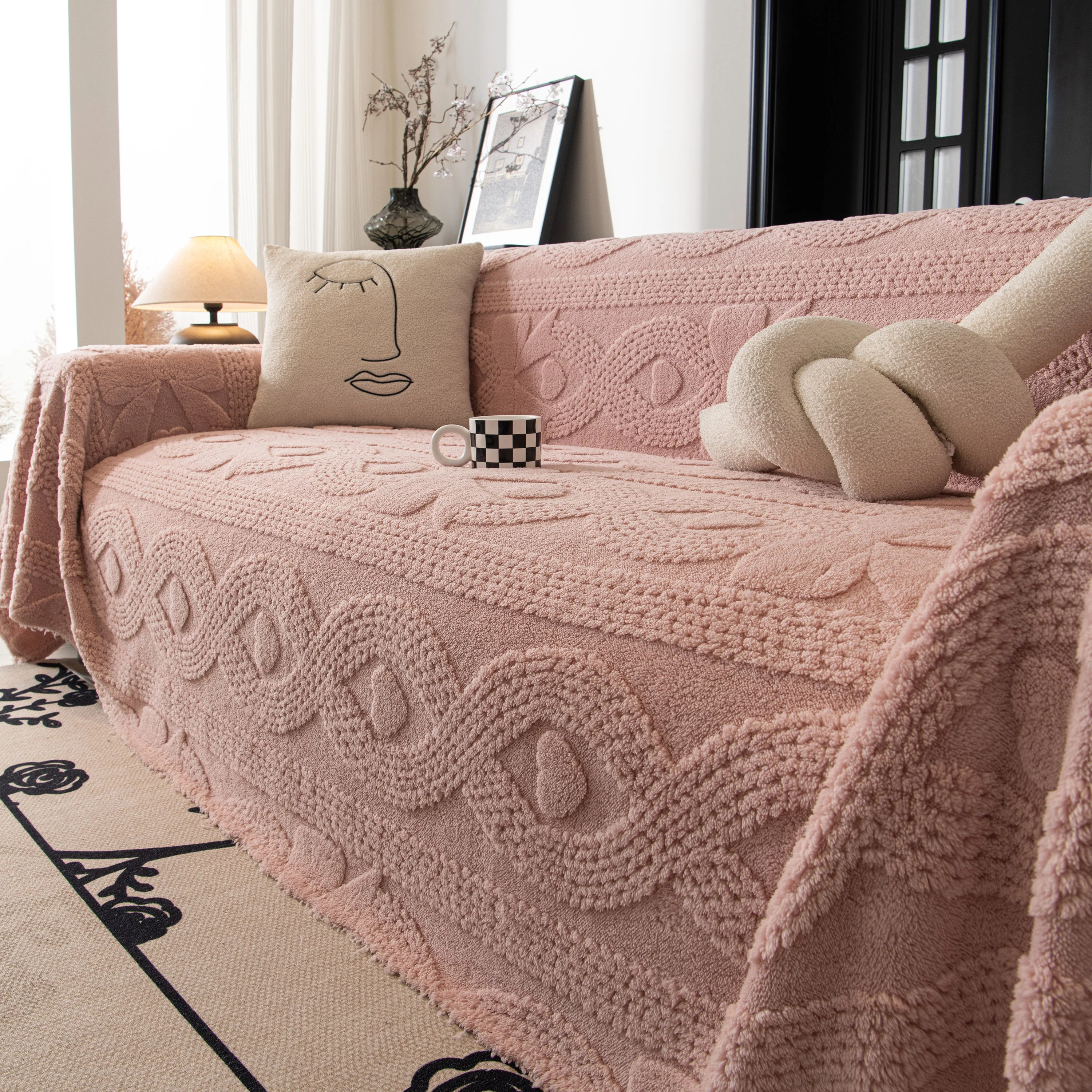 Soft Plush Fleece Throw Blanket for Couch Solid Cute Warm Couch Cover Blanket for Winter - Image 65