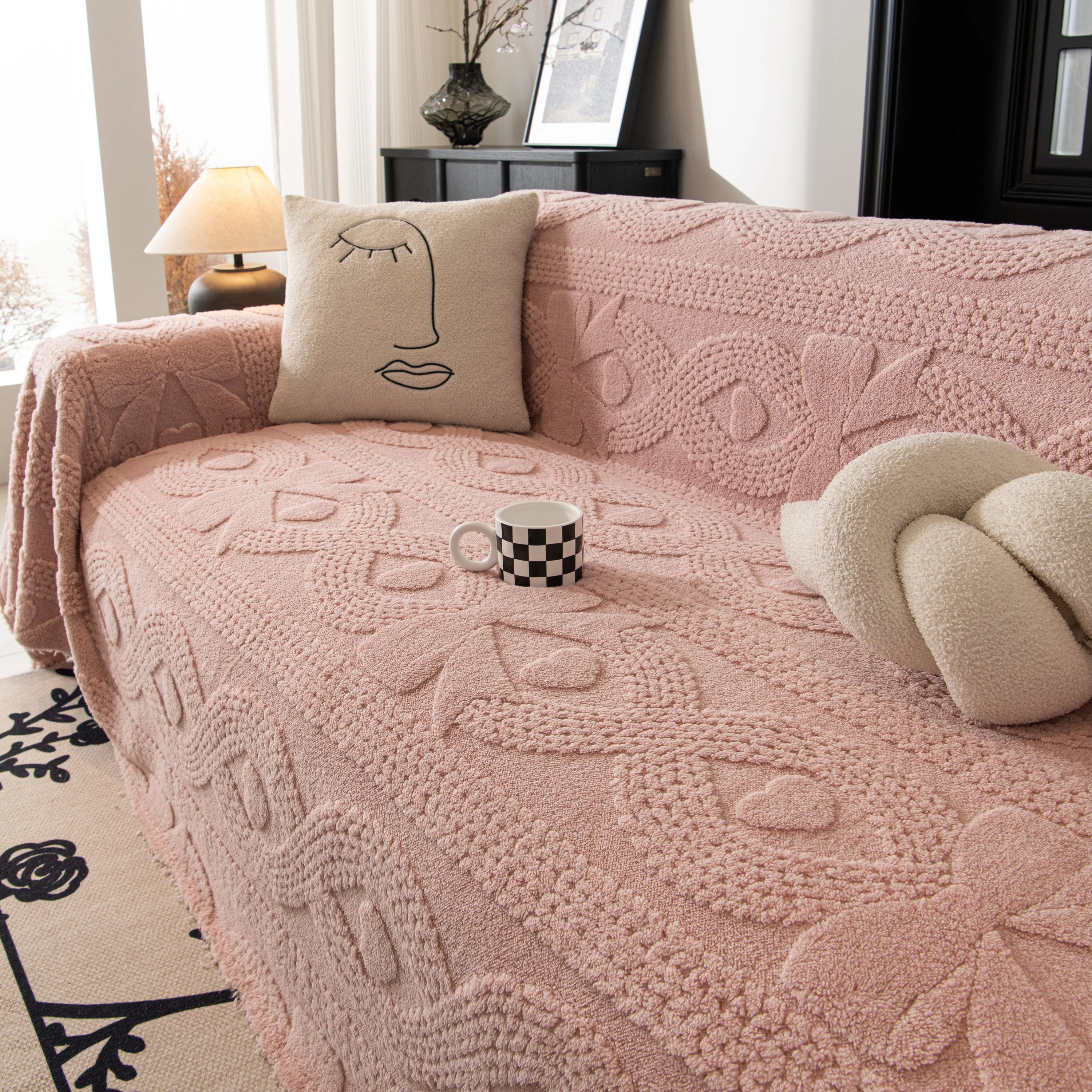 Soft Plush Fleece Throw Blanket for Couch Solid Cute Warm Couch Cover Blanket for Winter - Image 67