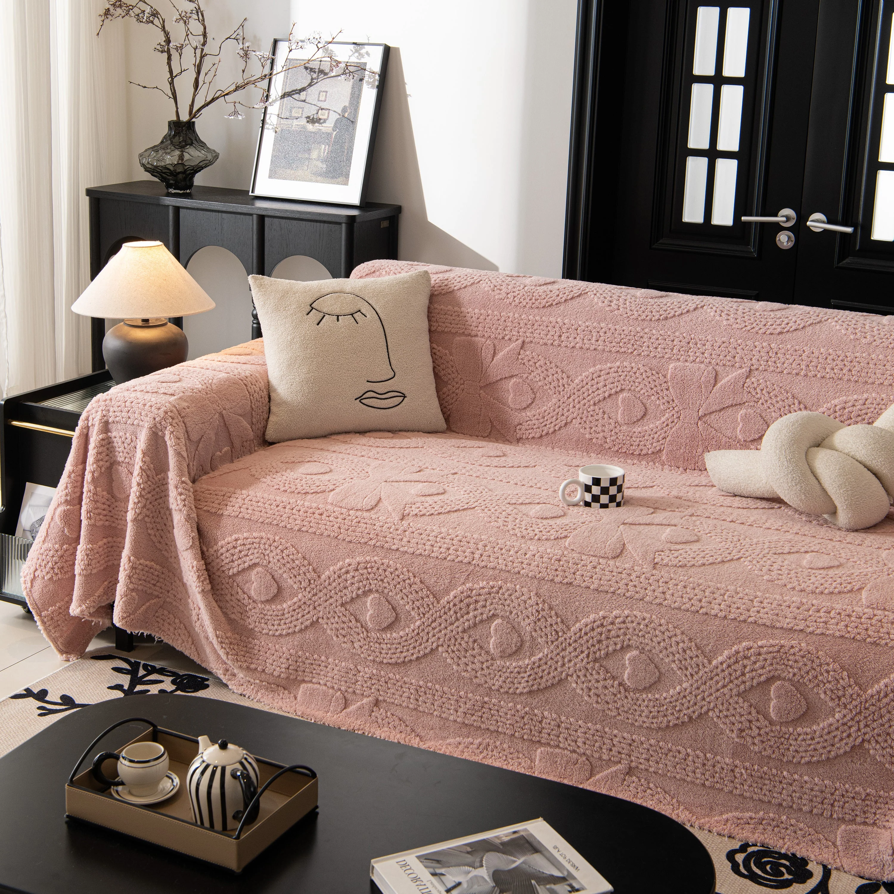 Soft Plush Fleece Throw Blanket for Couch Solid Cute Warm Couch Cover Blanket for Winter - Image 69