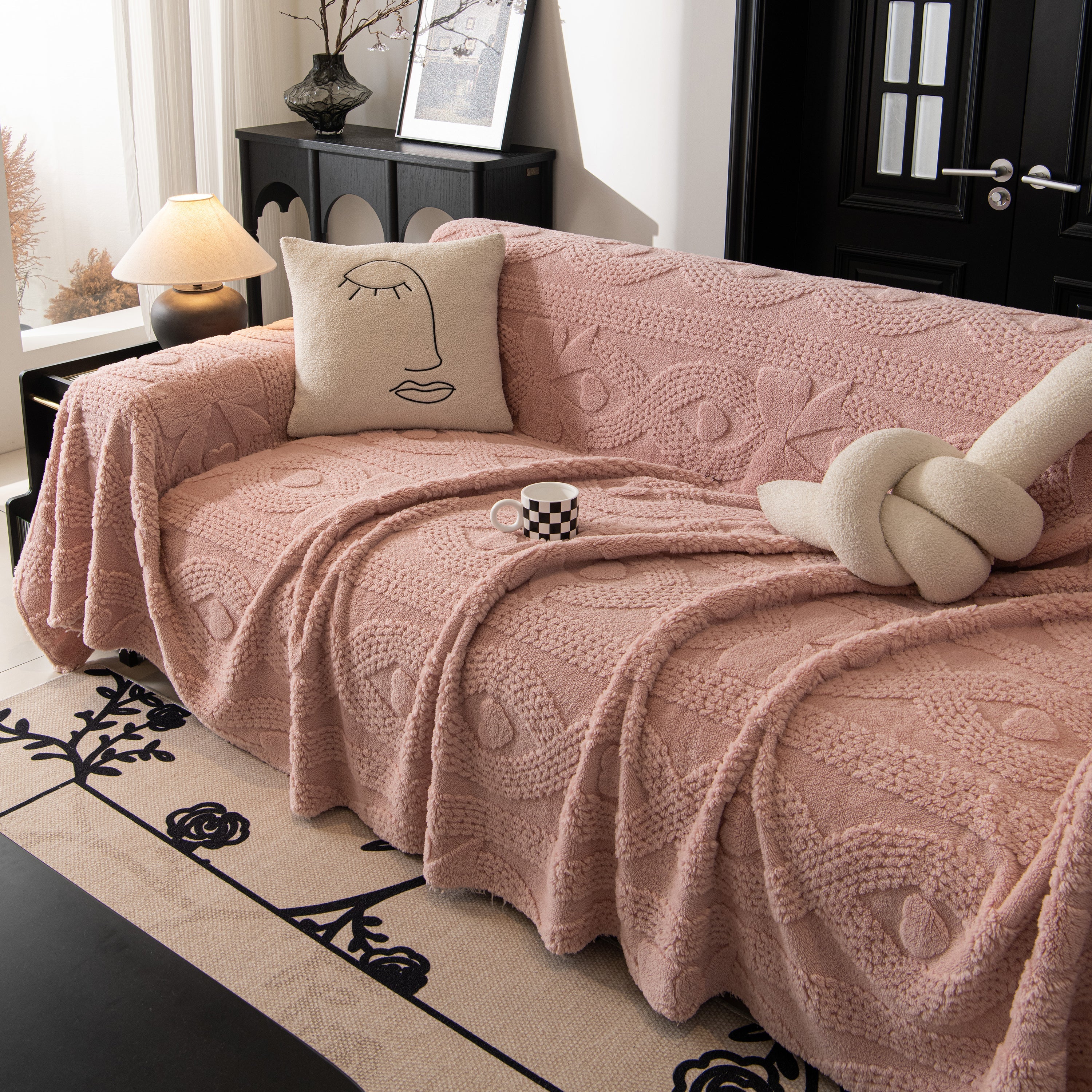 Soft Plush Fleece Throw Blanket for Couch Solid Cute Warm Couch Cover Blanket for Winter - Image 74